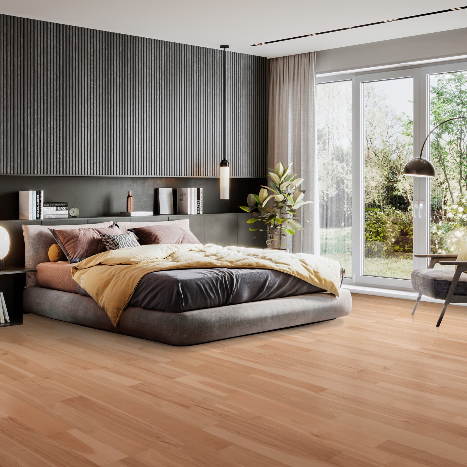 CALI Natural Hickory Engineered Flooring — Varietals Collection — installed in room