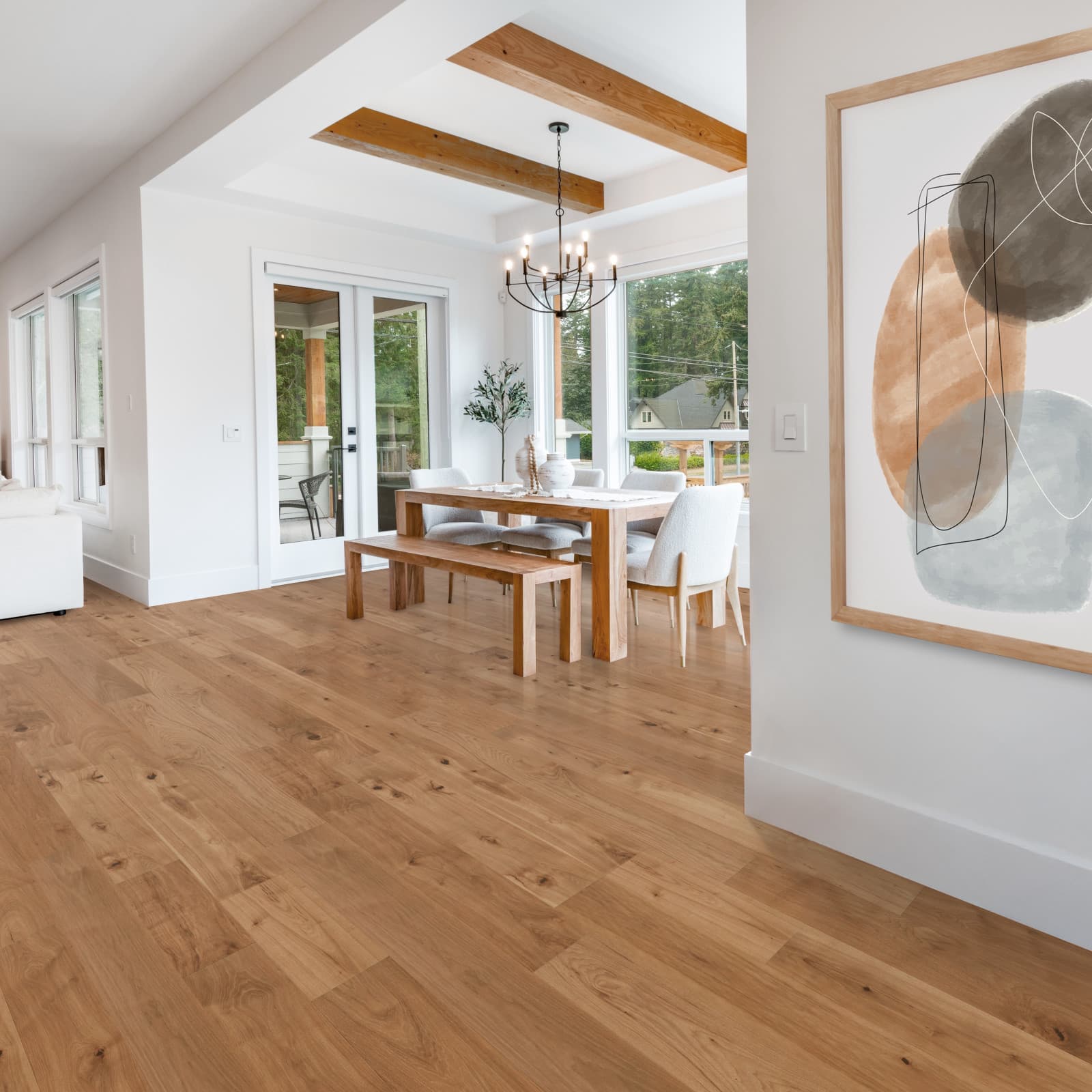 CALI Cured Hickory Engineered Flooring — Varietals Collection — installed in room