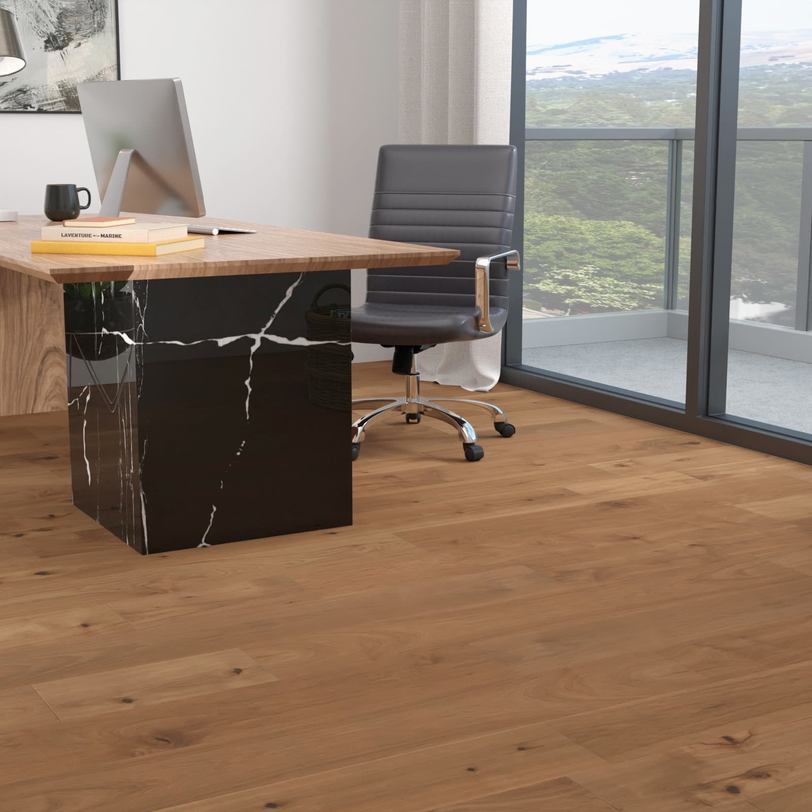 CALI Cured Hickory Engineered Flooring — Varietals Collection — detail view 3