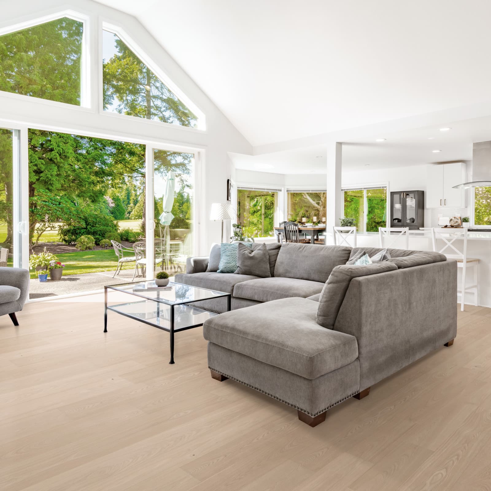 CALI Clarified Ash Engineered Flooring — Varietals Collection — installed in room