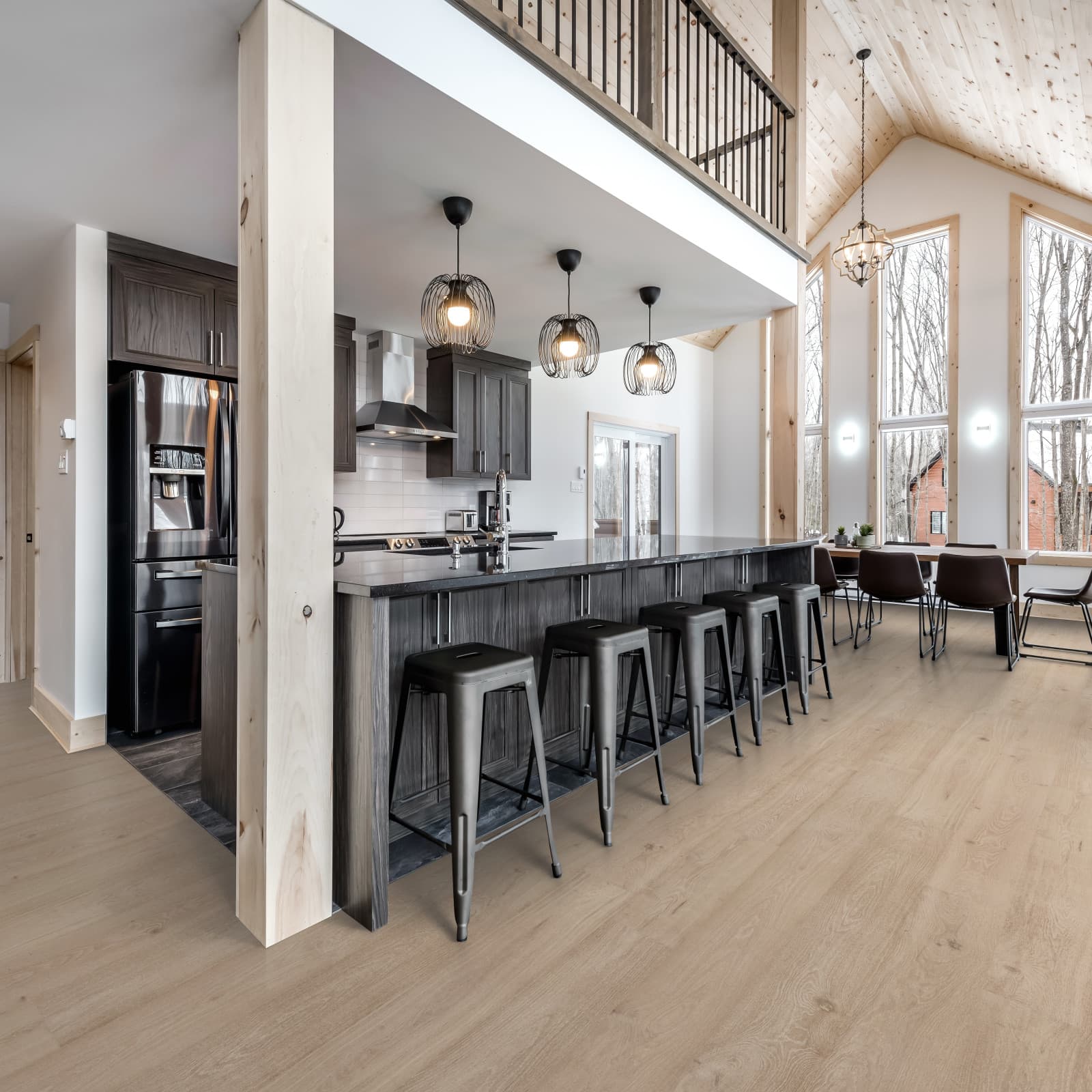 CALI Petite Pearl Engineered Hardwood - Green to the Core Flooring — First Press Collection — installed in room