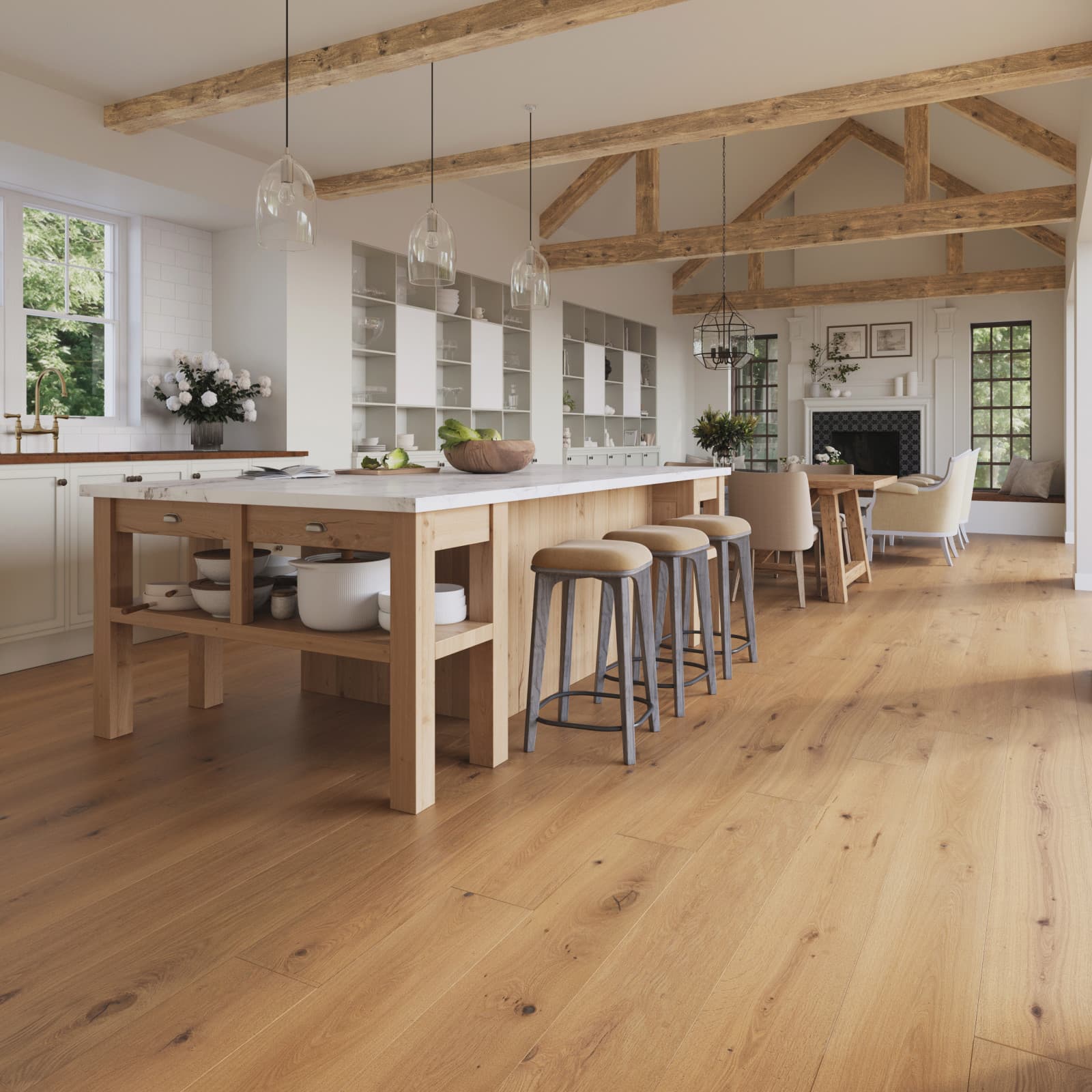 CALI Fawn and Figure Engineered Hardwood - Green to the Core Flooring — First Press Collection — detail view 3