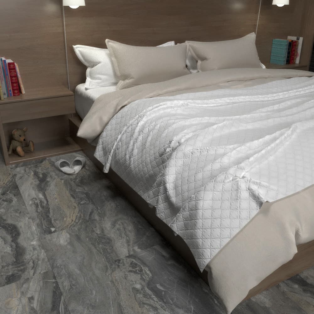 CALI Seal Rock Marble Laminate Top Layer with High Density Wood Core Flooring Shorebreak Collection - view 3