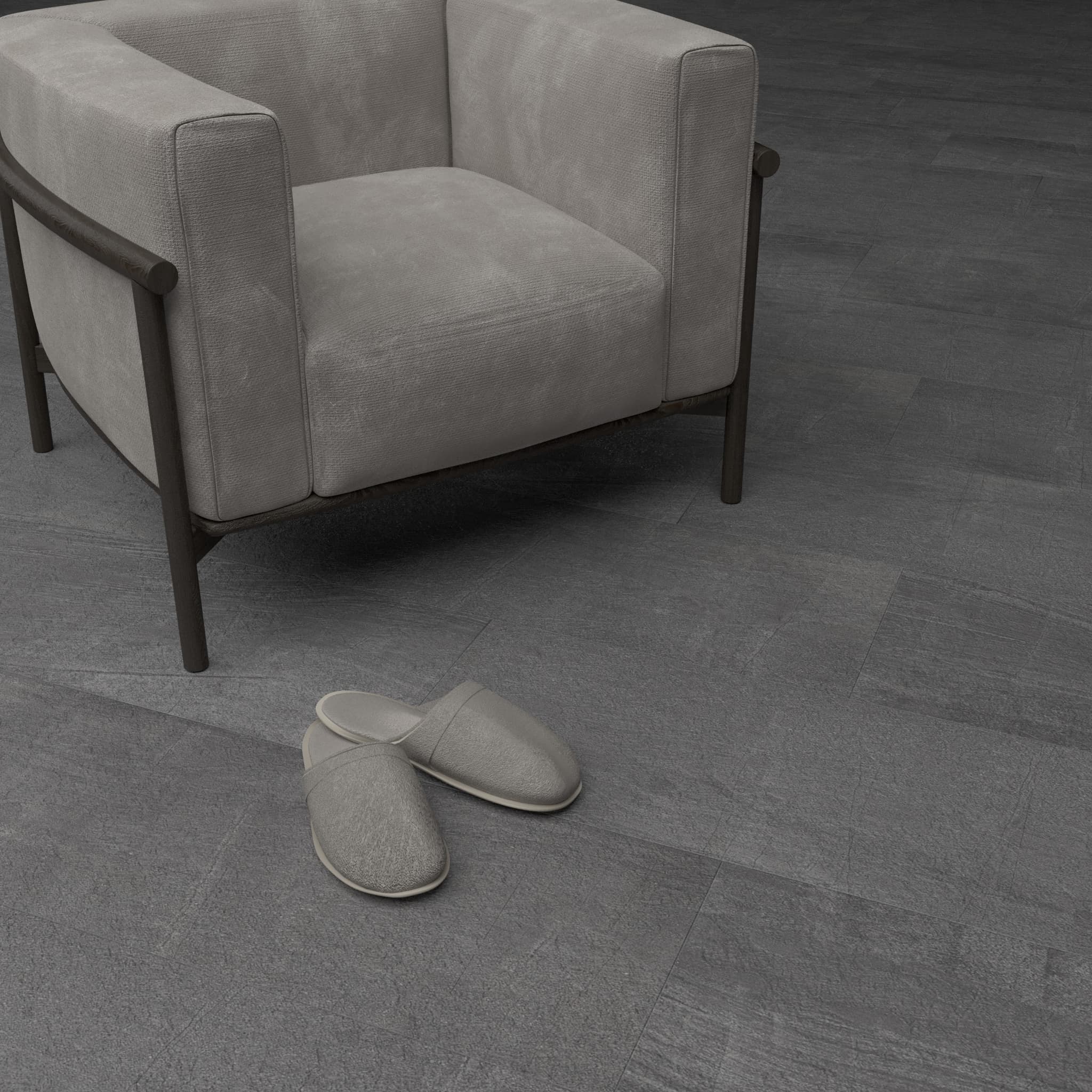 CALI Black Sands Marble Laminate Top Layer with High Density Wood Core Flooring Shorebreak Collection - view 3