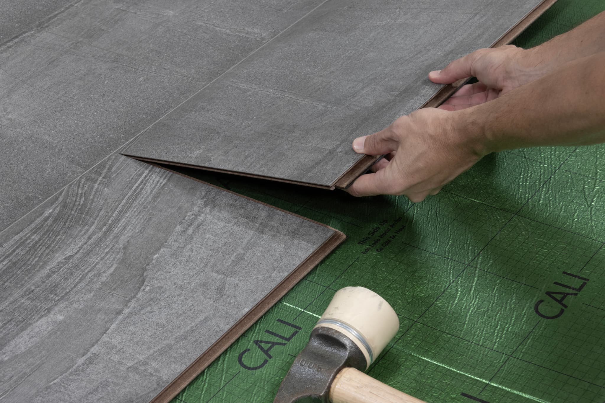 CALI Black Sands Marble Laminate Top Layer with High Density Wood Core Flooring Shorebreak Collection - view 4