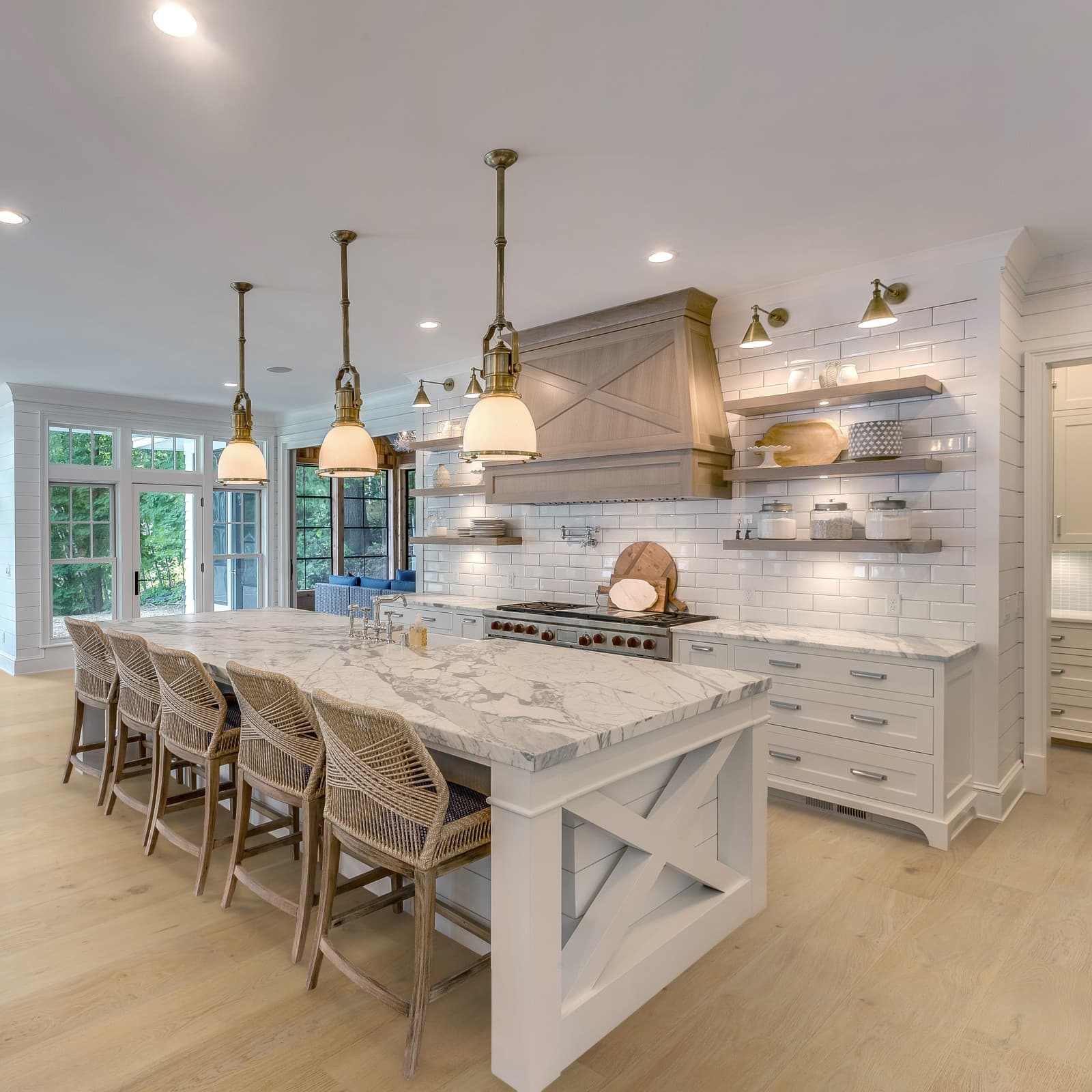CALI Deep Sand Sea Laminate Top Layer with High Density Wood Core Flooring — Pacifica Collection — installed in room