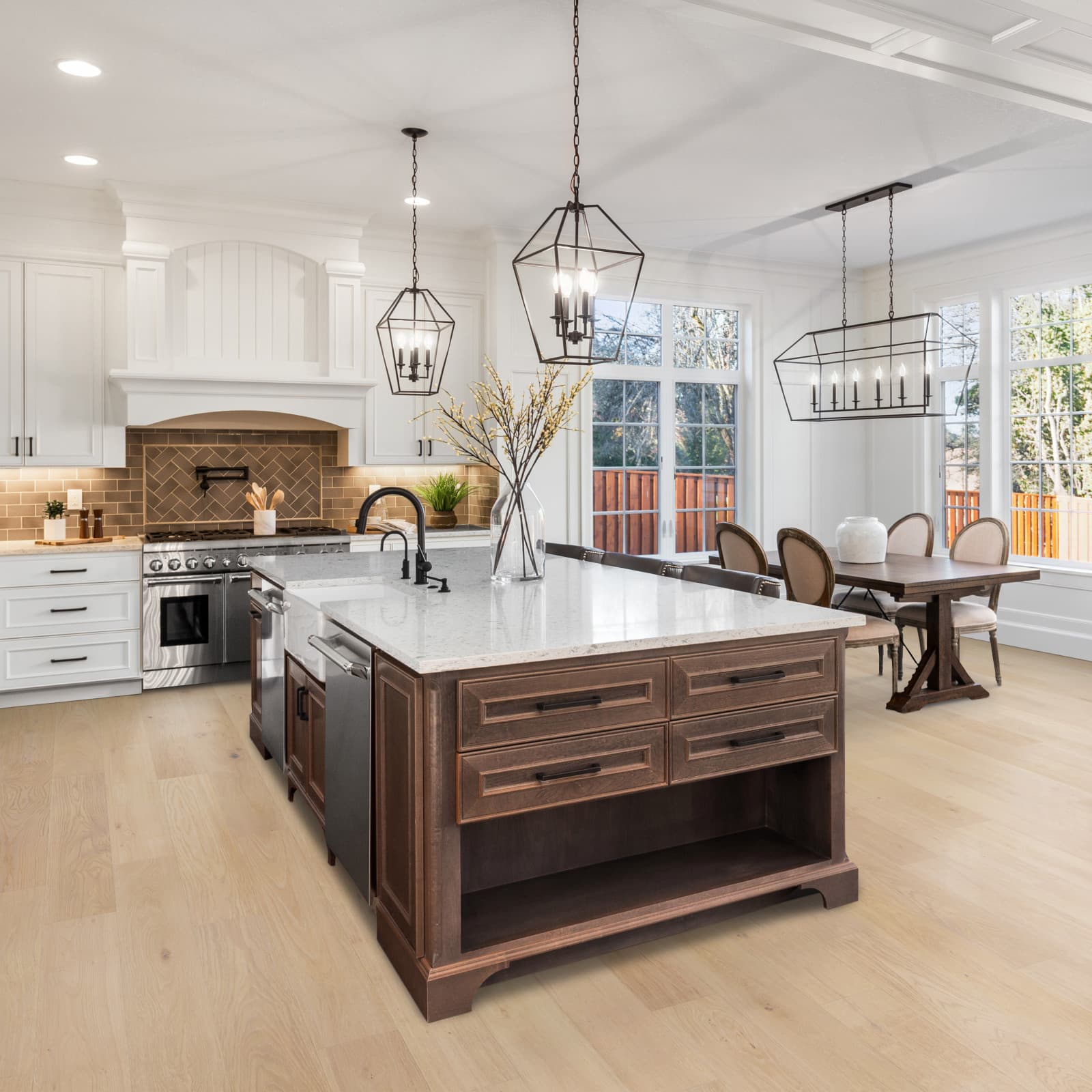 CALI Southern Salt Laminate Top Layer with High Density Wood Core Flooring — Pacifica Collection — installed in room