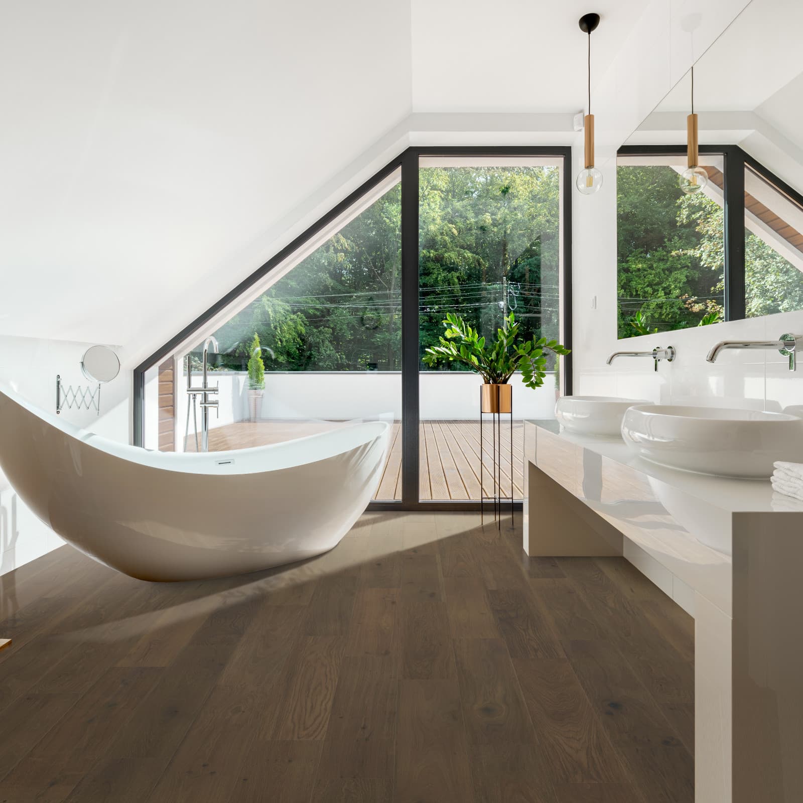 CALI Reyes Reserve Laminate Top Layer with High Density Wood Core Flooring — Pacifica Collection — installed in room