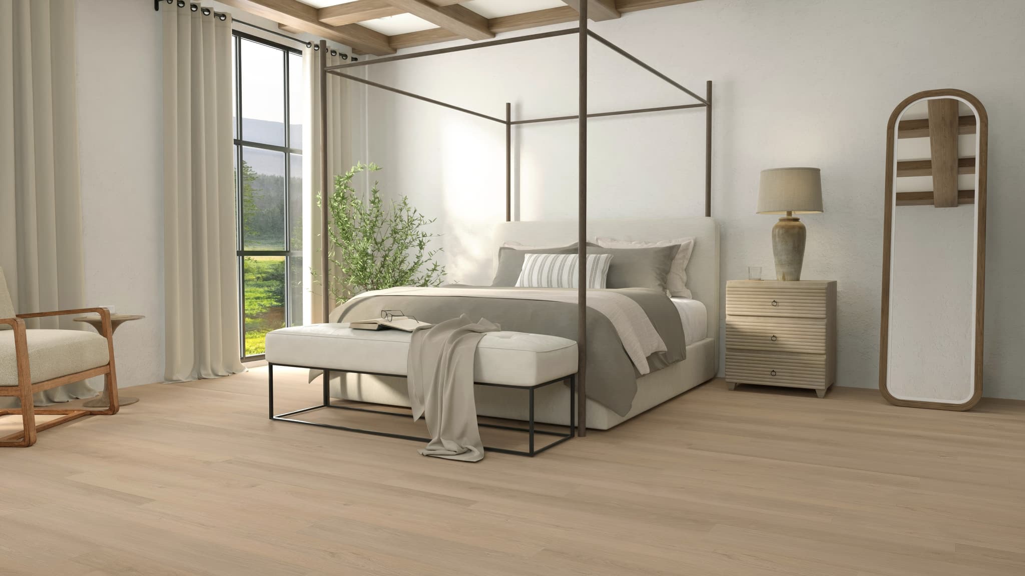 CALI Walnut Shell Laminate Top Layer with High Density Wood Core Flooring Pacifica Collection - view 2