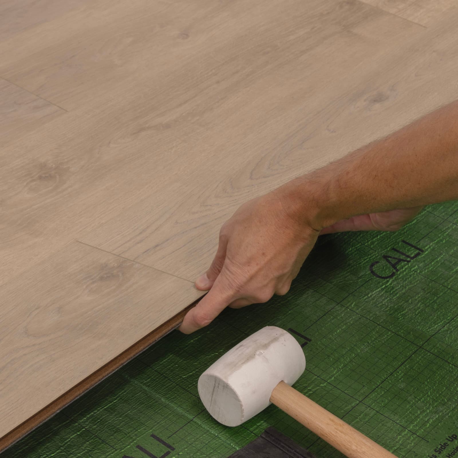 CALI Walnut Shell Laminate Top Layer with High Density Wood Core Flooring — Pacifica Collection — detail view 4
