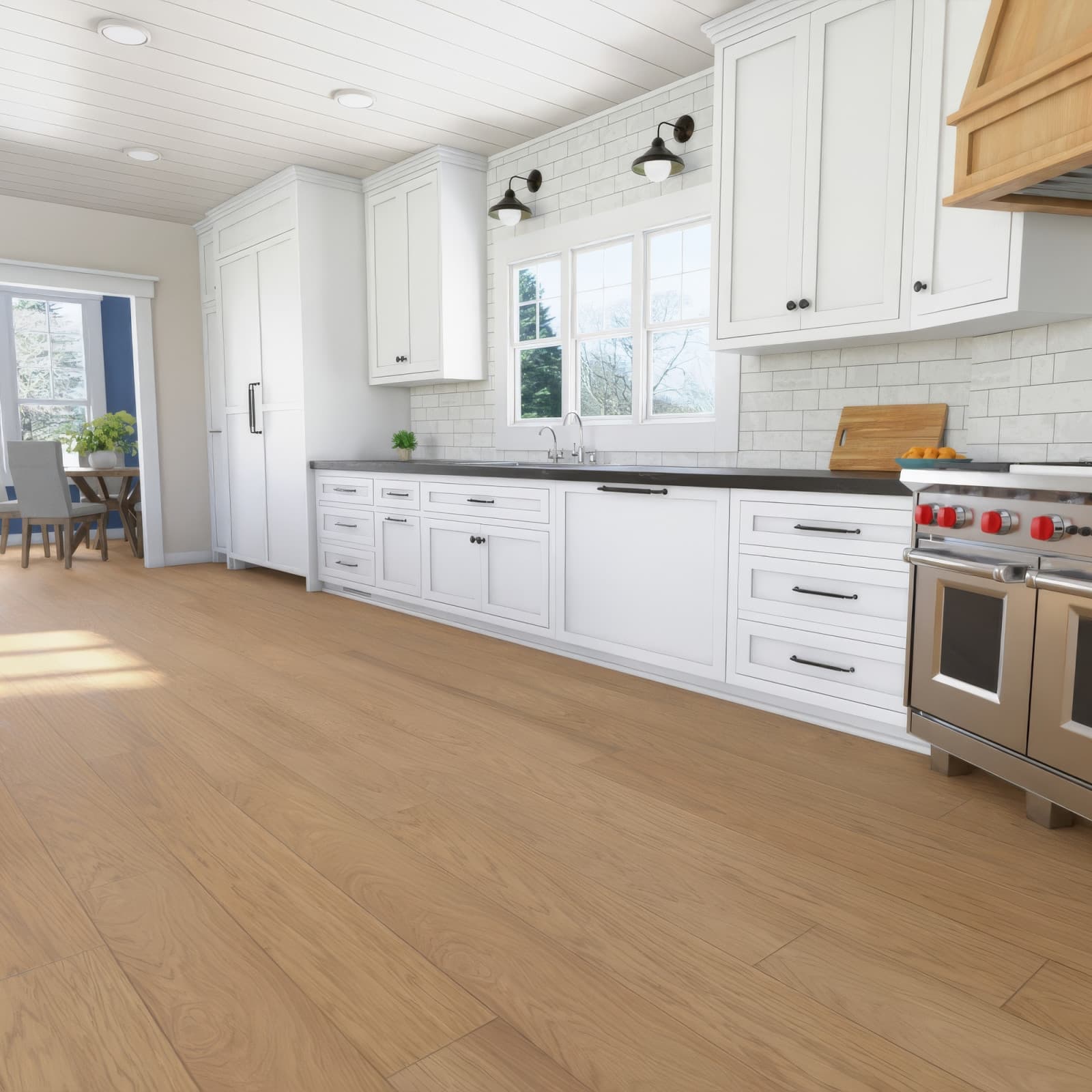 CALI Surf Shop Laminate Top Layer with High Density Wood Core Flooring — Santa Cruz Collection — installed in room