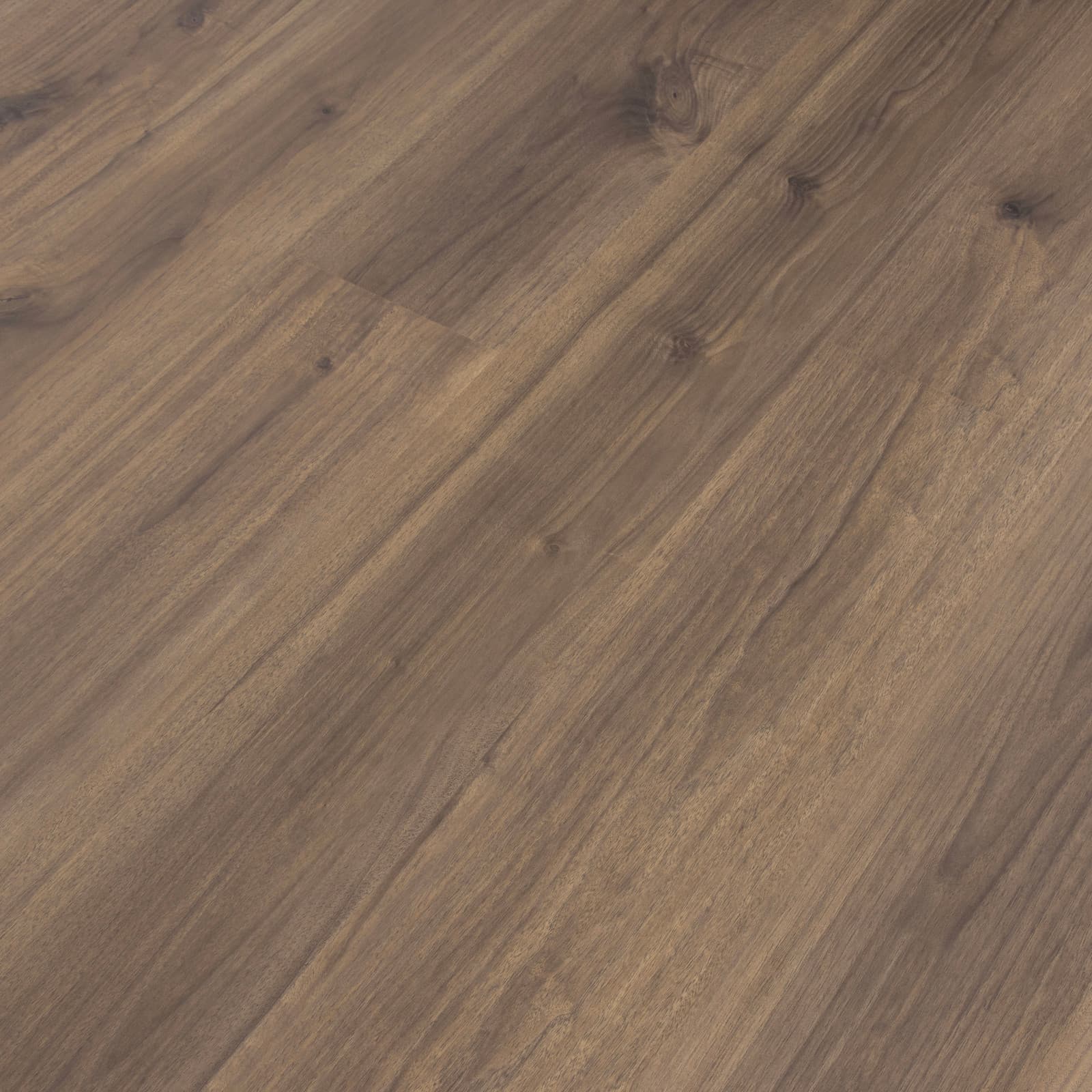 CALI Misty Wood Walnut Laminate Top Layer with High Density Wood Core Flooring — Santa Cruz Collection — plank close-up