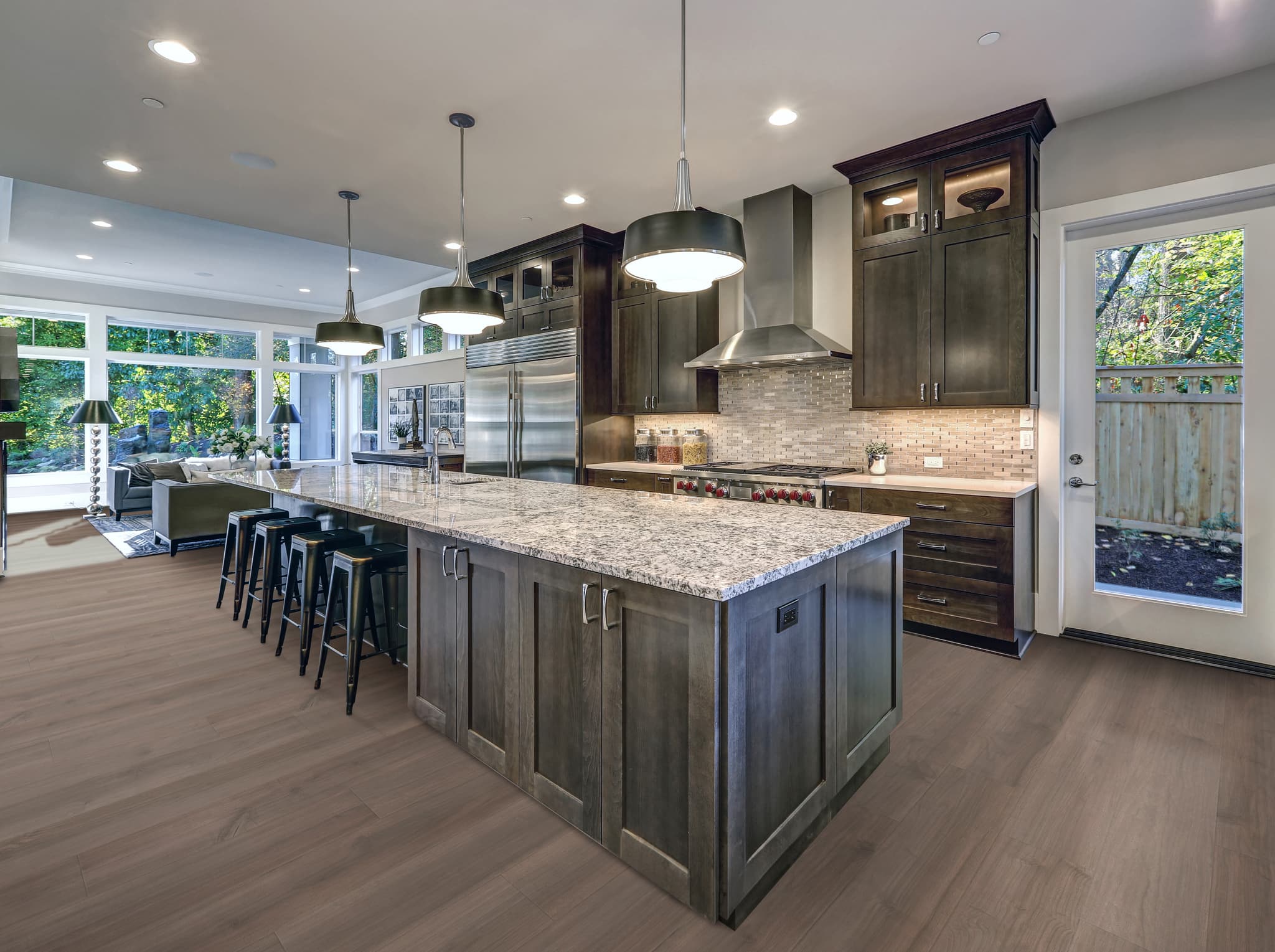 CALI Beau Bark Laminate Top Layer with High Density Wood Core Flooring Santa Cruz Collection - view 2