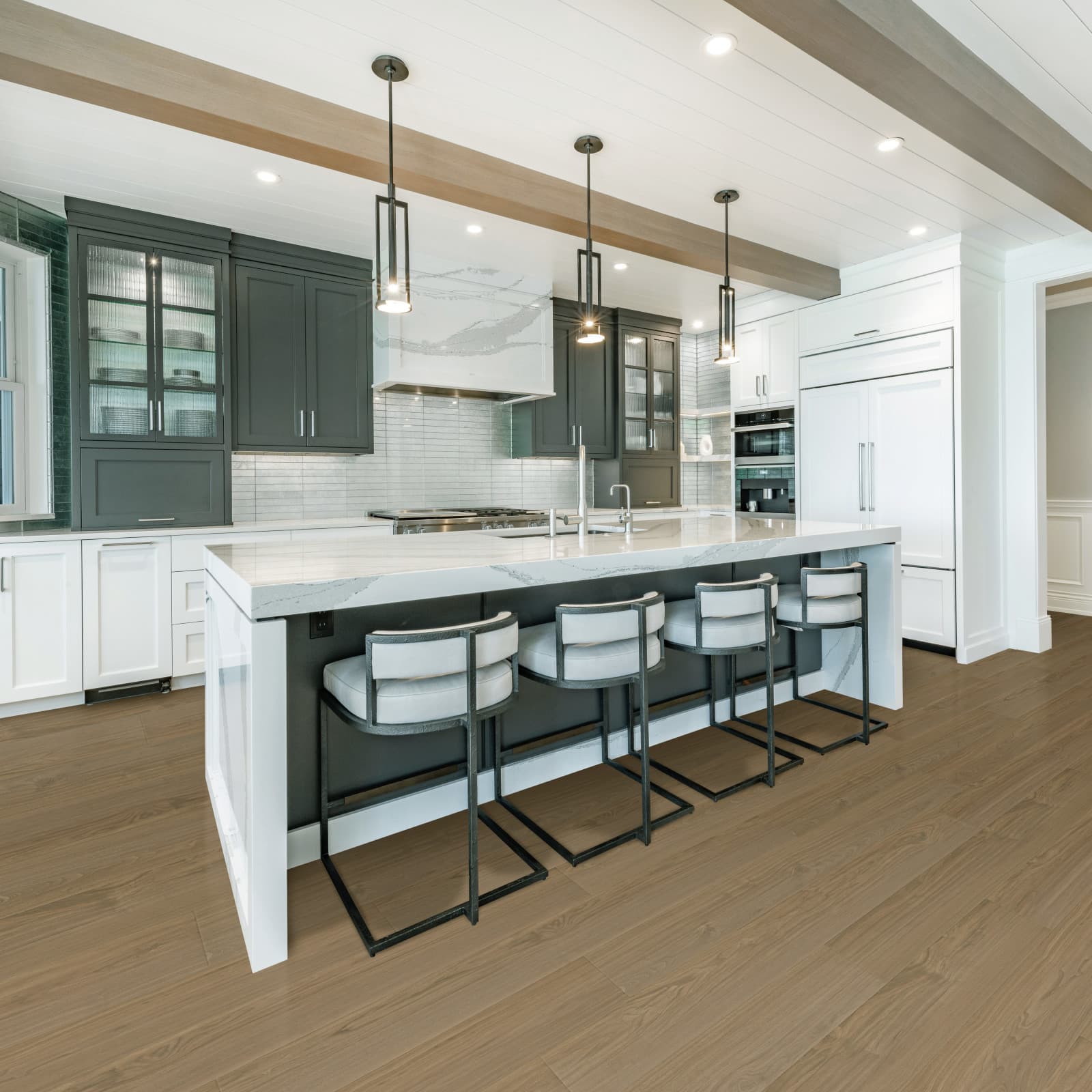 CALI Wharf Walk Laminate Top Layer with High Density Wood Core Flooring — Santa Cruz Collection — installed in room