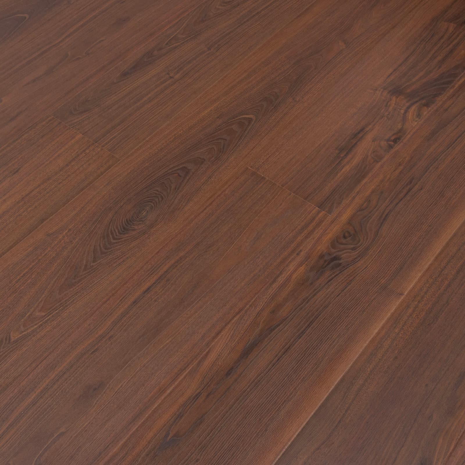 CALI Old Mission Umber Laminate Top Layer with High Density Wood Core Flooring — Santa Cruz Collection — plank close-up