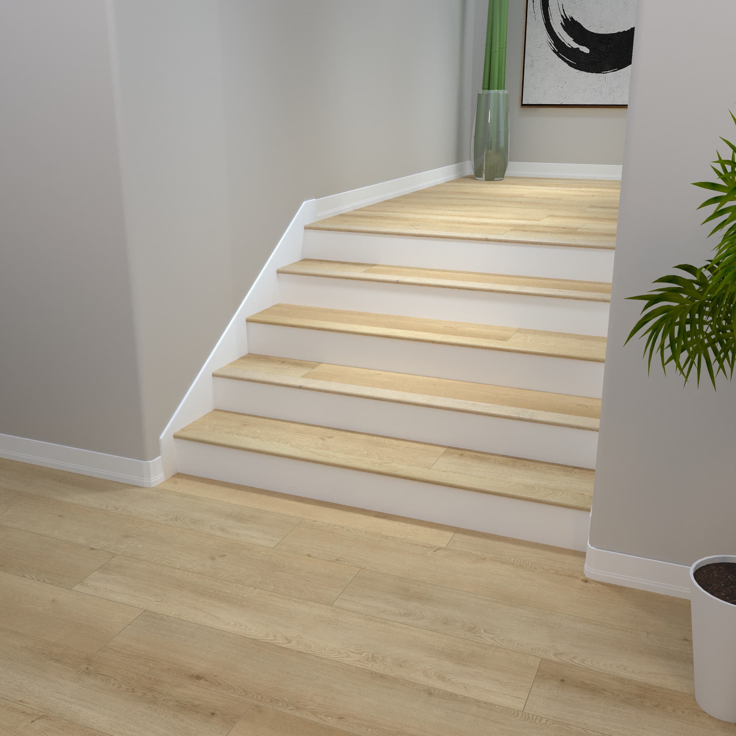 Sandbar Oak CALI Vinyl Stair Nosing Flush - Image 2