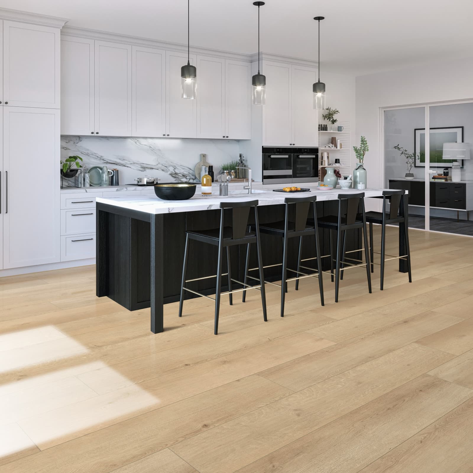 CALI Sandbar Oak 100% Waterproof GeoCore (SPC) Flooring Longboards Collection - view 3