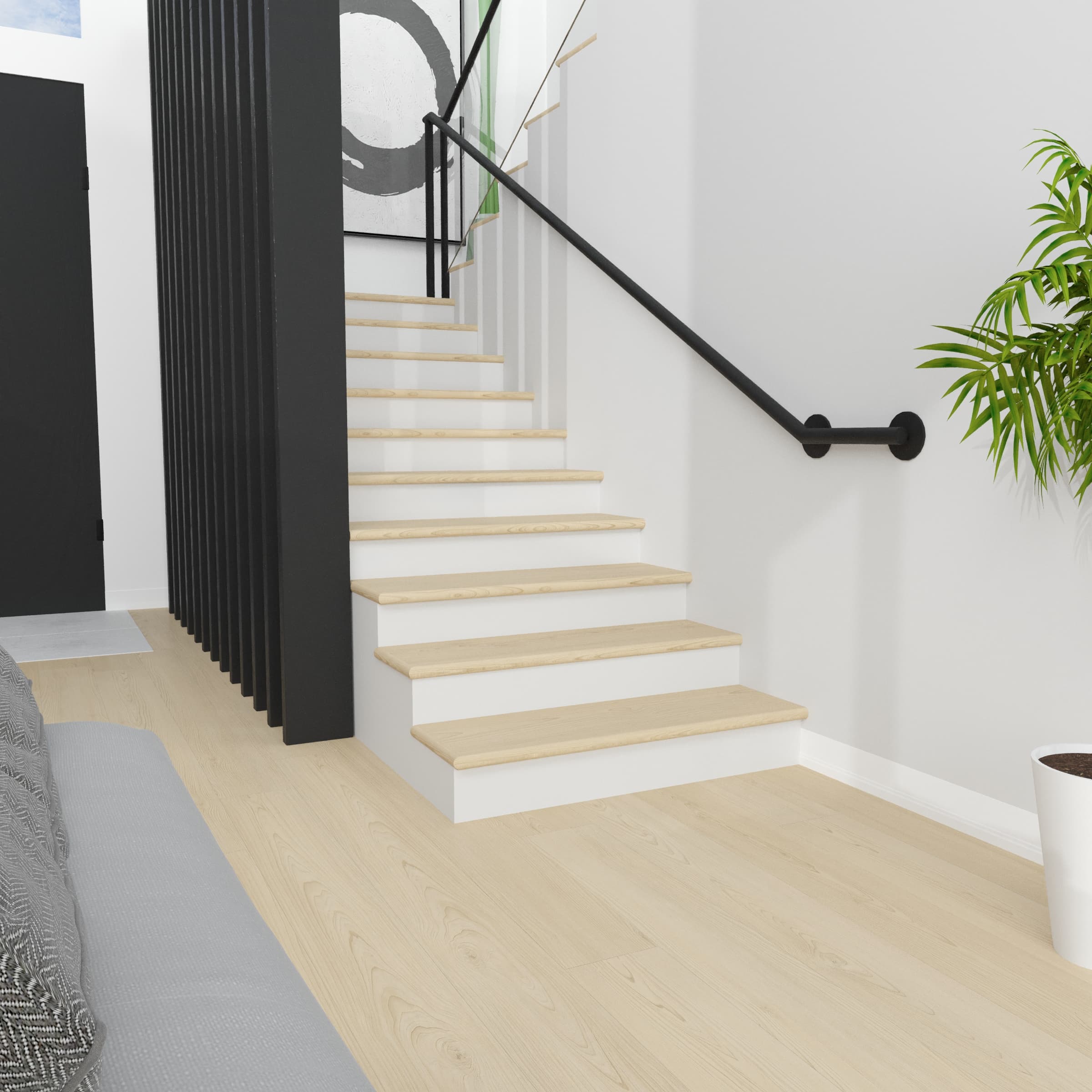 Caspar Cream CALI Vinyl Stair Tread - Image 2