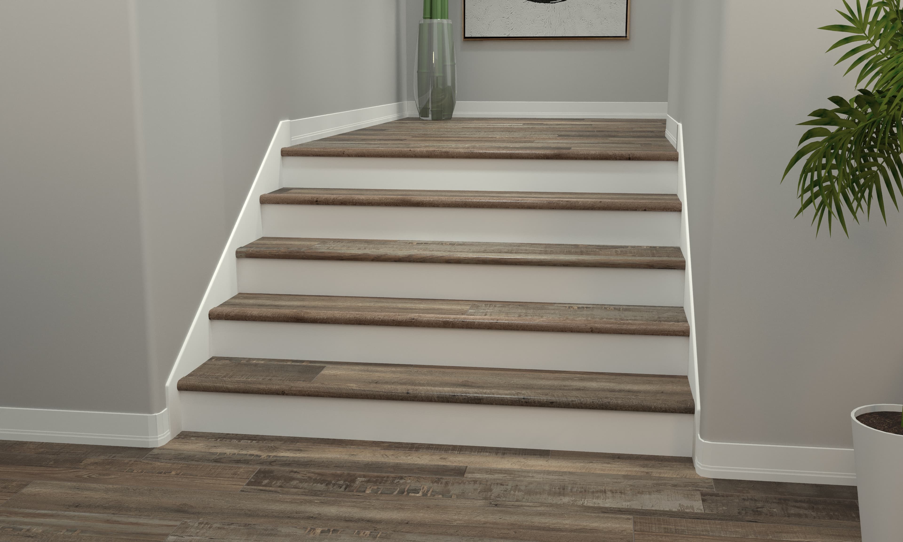 Redefined Pine CALI Vinyl Stair Nosing Overlap Windansea Low Tide - Image 2