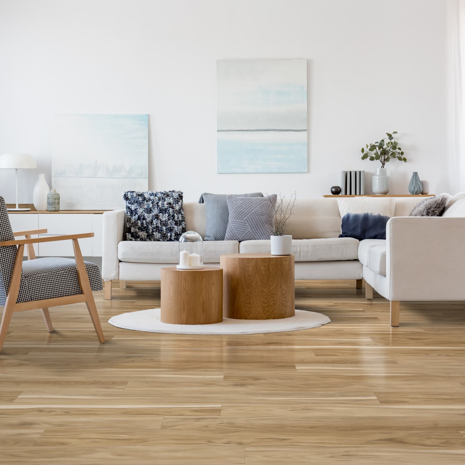 CALI Coastal Eucalyptus Flooring — Windansea Low Tide Collection — installed in room