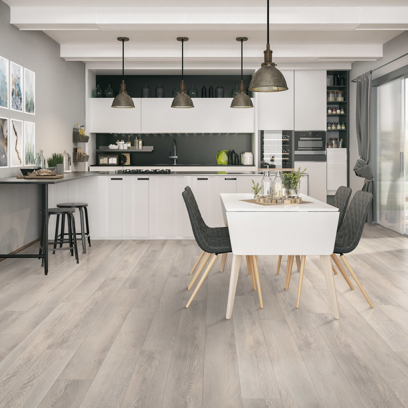 CALI Castaway Oak Flooring — Windansea Low Tide Collection — installed in room