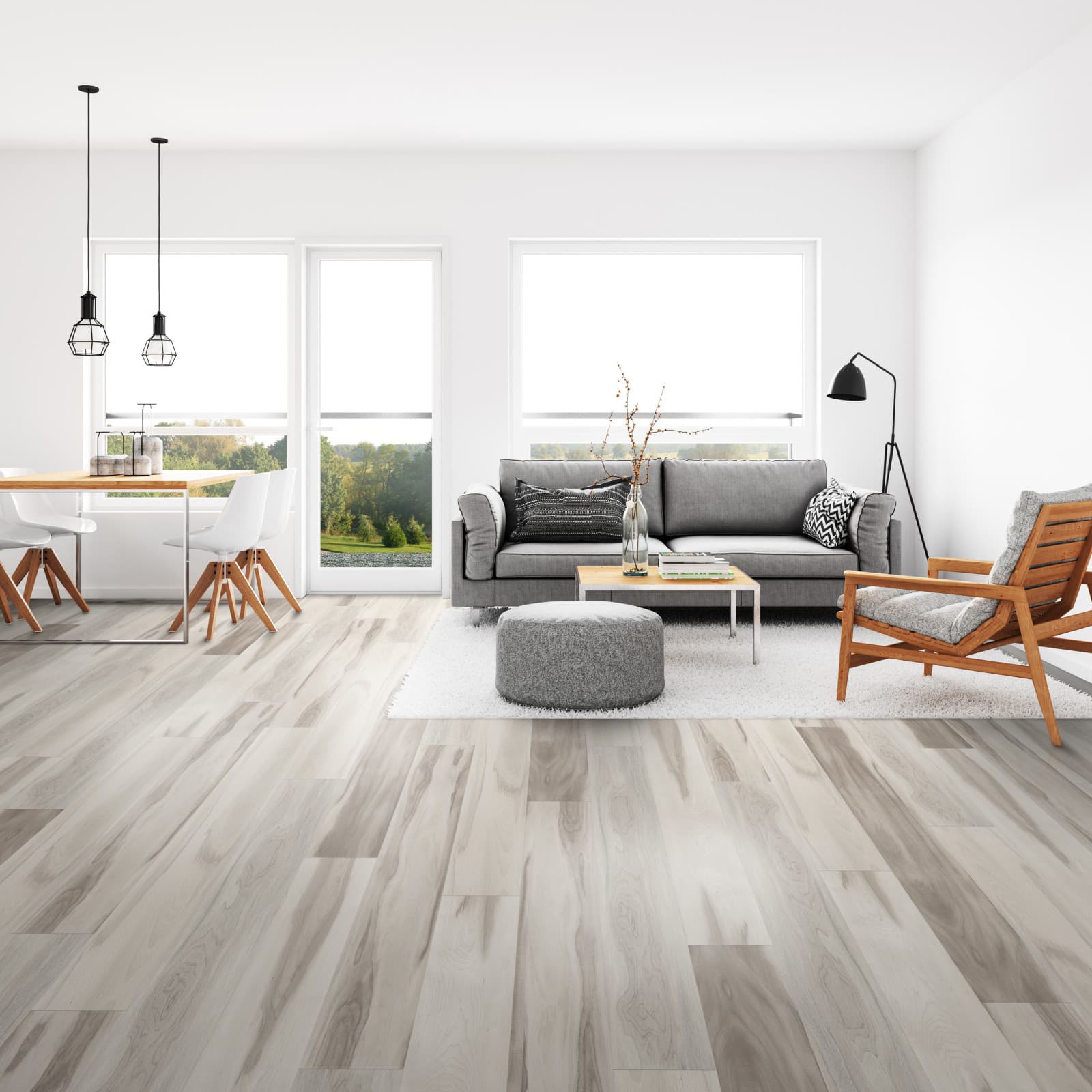 CALI Seascapes Hickory Flooring — Windansea Low Tide Collection — installed in room