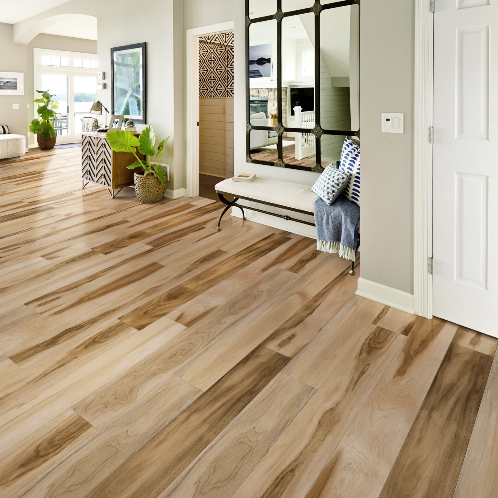 CALI Huntington Hickory Flooring — Windansea Low Tide Collection — installed in room
