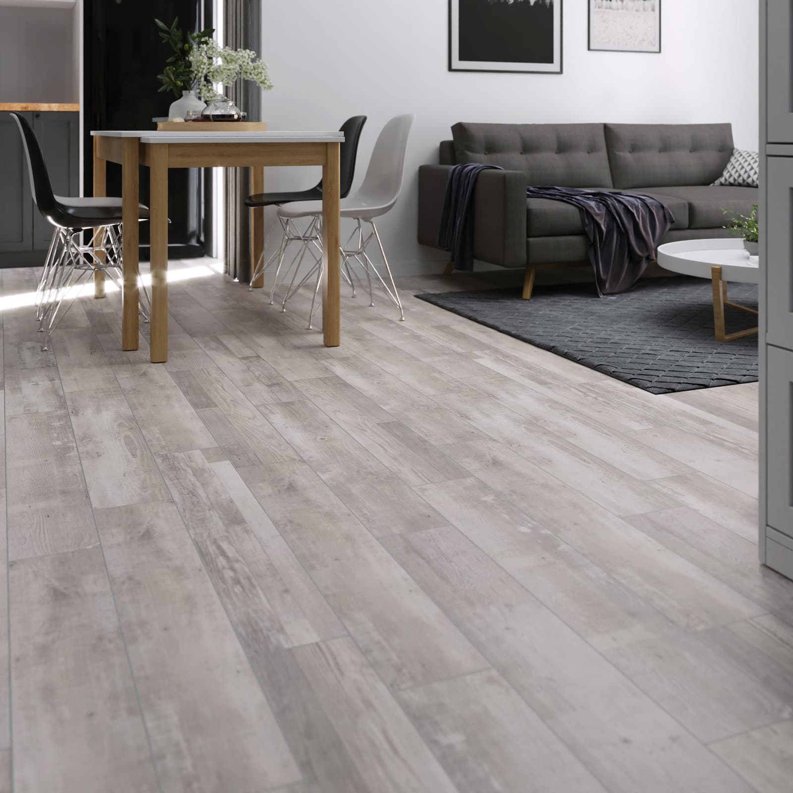 CALI Gray Ash Flooring — Windansea Low Tide Collection — detail view 3