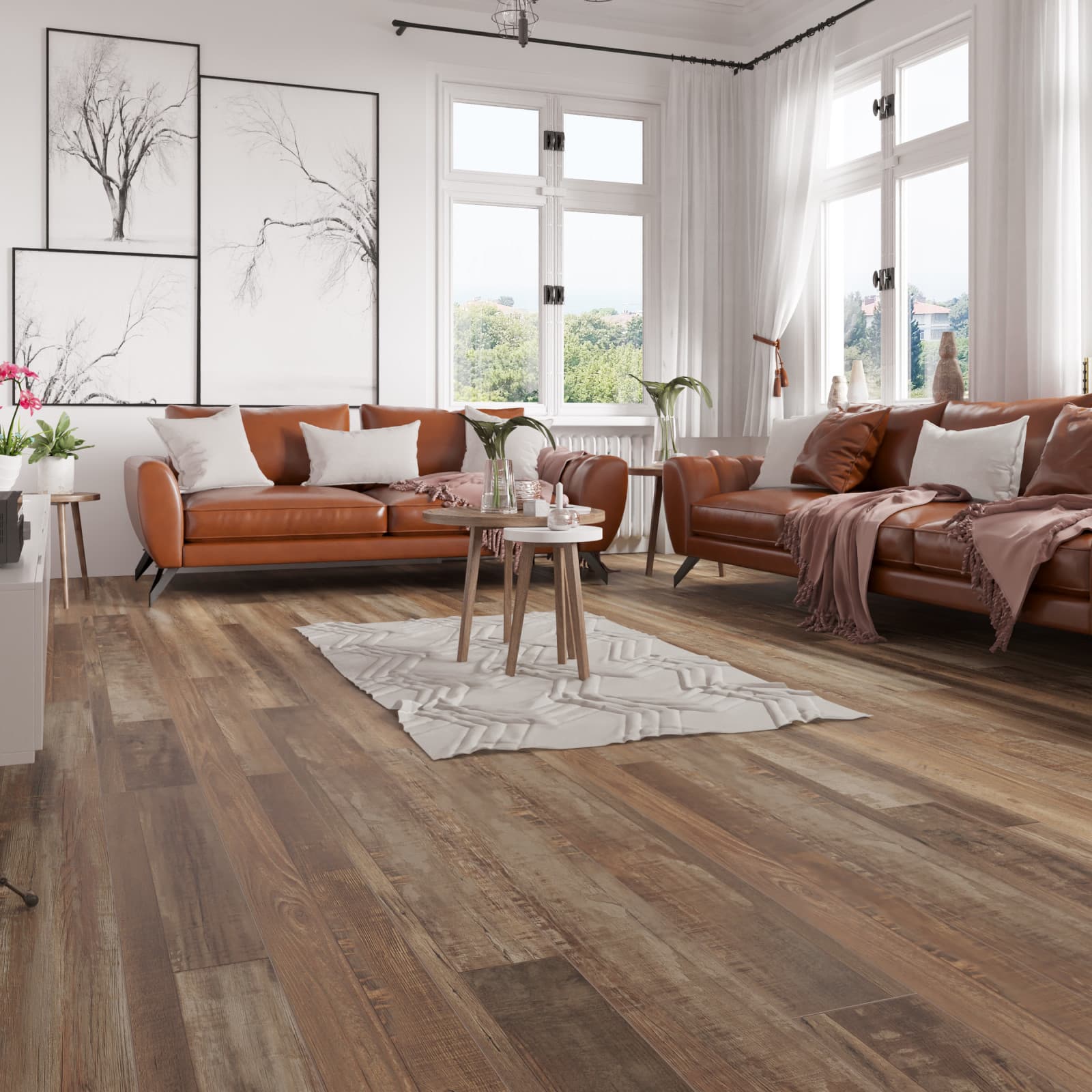 CALI Redefined Pine Flooring — Windansea Low Tide Collection — installed in room