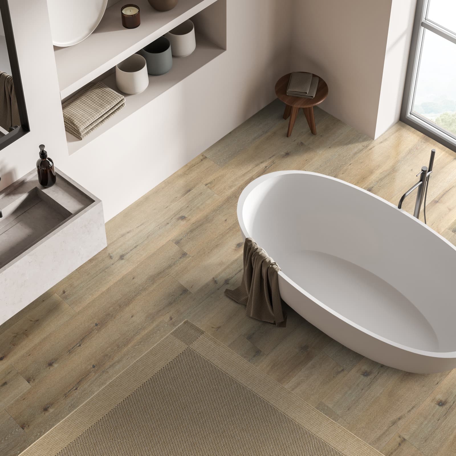 CALI Natural Elm Flooring — Select XL Collection — installed in room