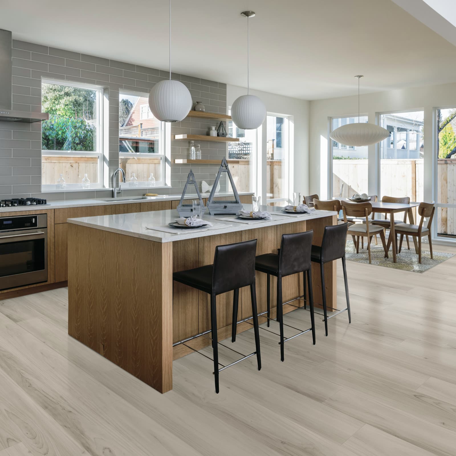 CALI Railway Gray 100% Waterproof (WPC) Flooring Trestles Collection - view 2