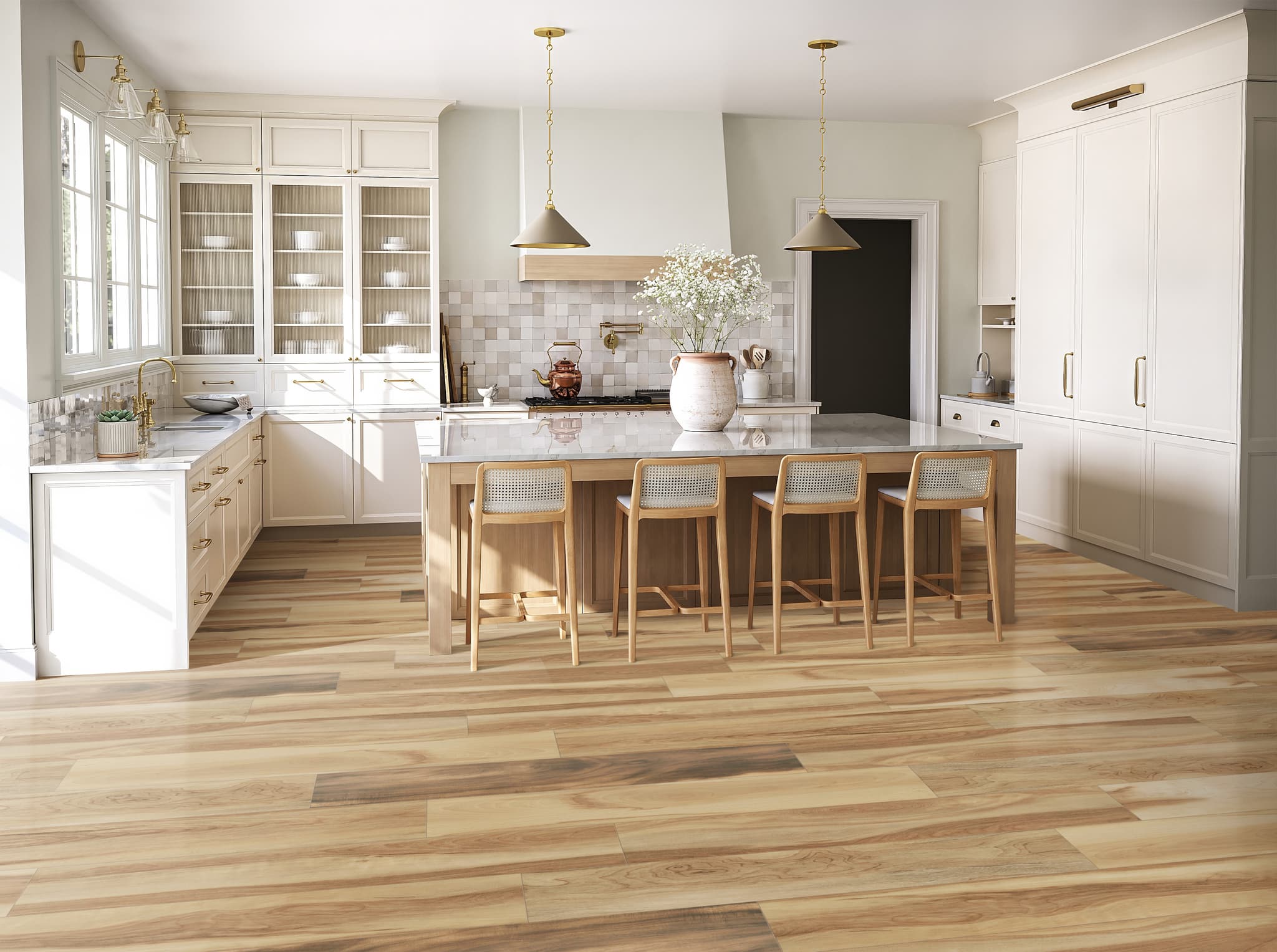 CALI Huntington Hickory 100% Waterproof (WPC) Flooring Trestles Collection - view 2