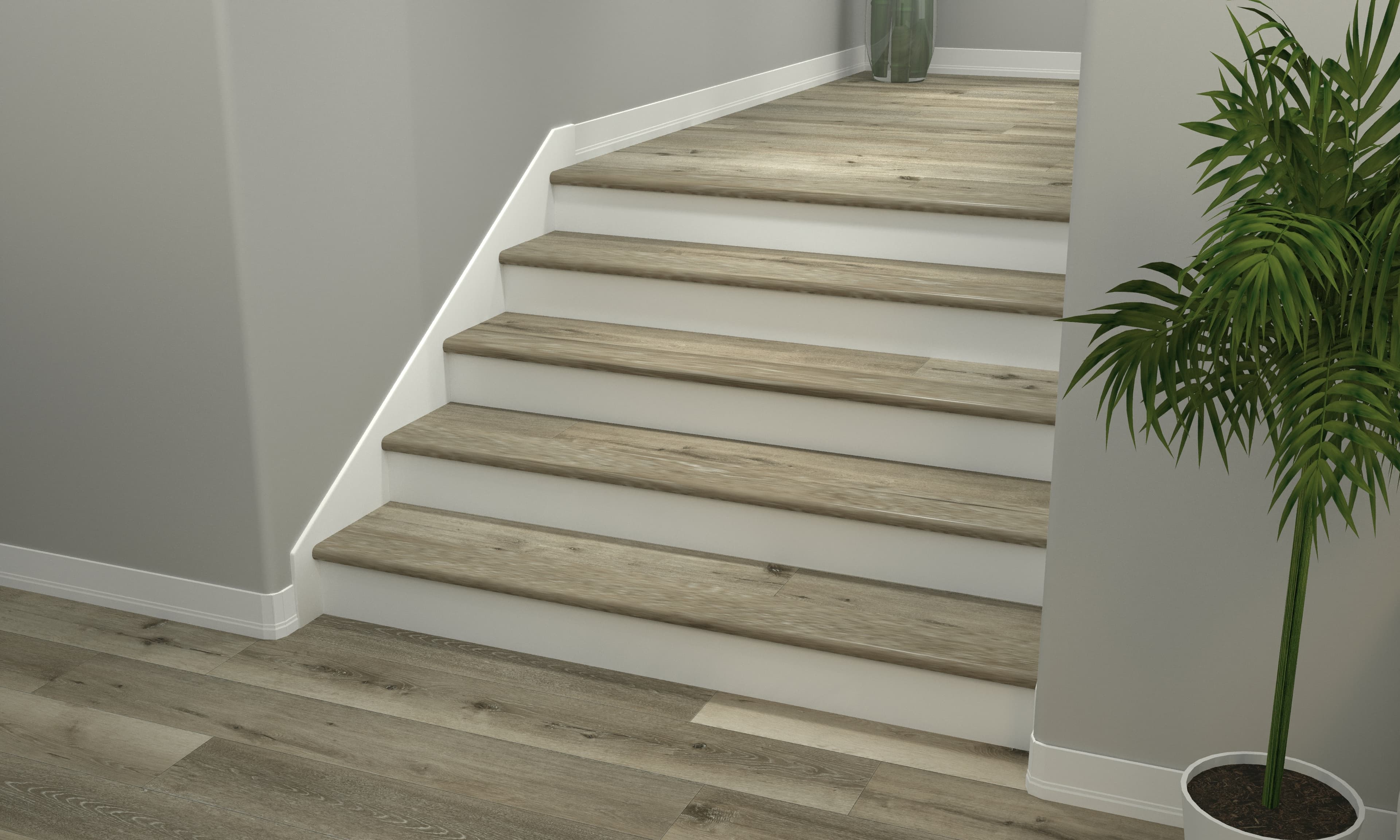 Aged Hickory CALI Vinyl Stair Nosing Overlap Select - Image 2