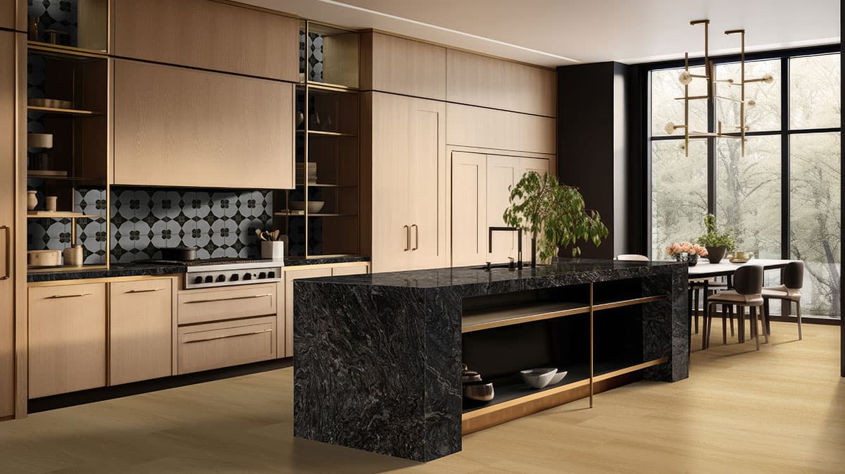 MSI Everlife Bayside Buff Glue Down Luxury Vinyl Flooring — Nove Reserve Collection — installed in room