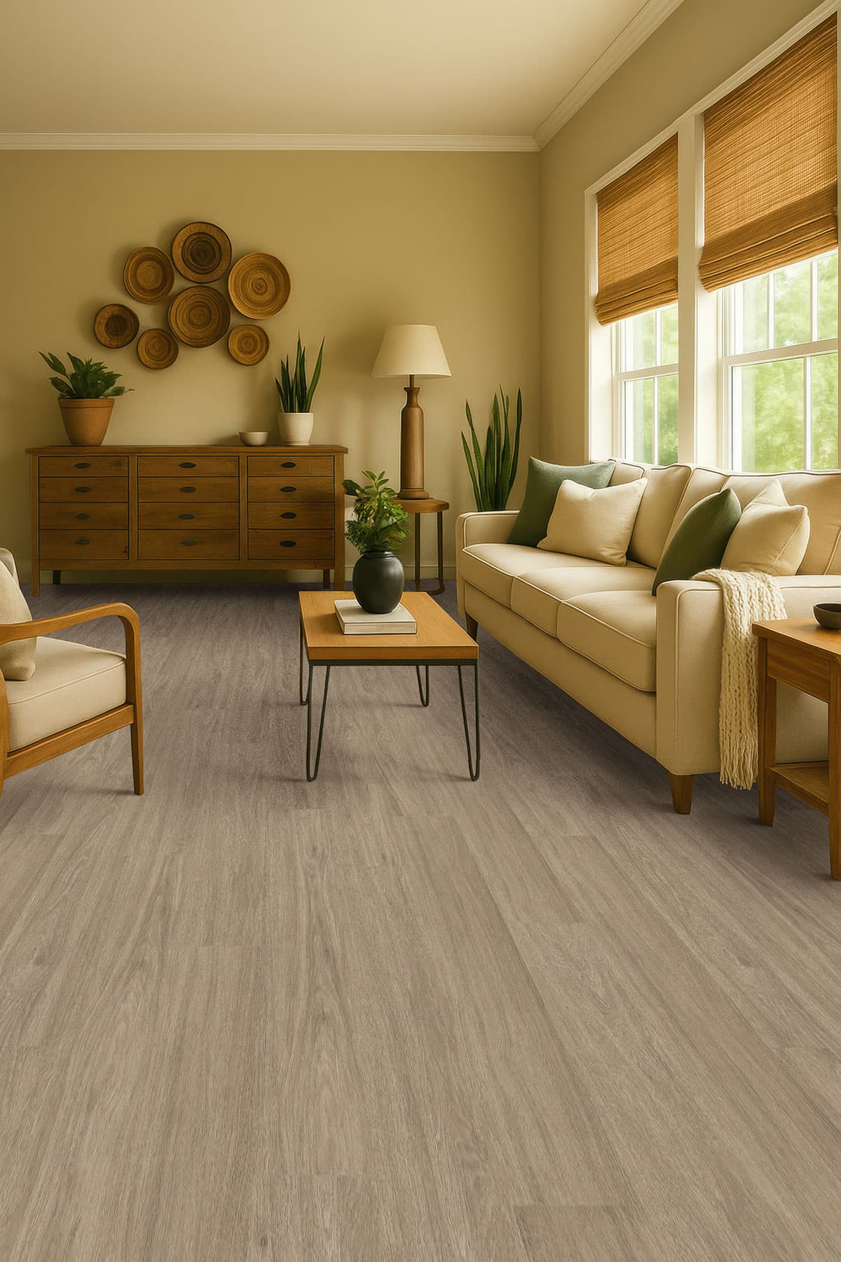 MSI Everlife Bleached Elm Glue Down Luxury Vinyl Flooring — Wilmont Collection — detail view 4