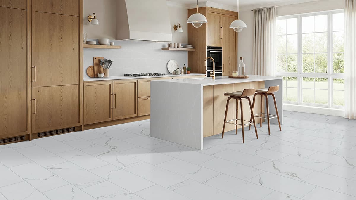 MSI Everlife Calacatta Serra Glue Down Luxury Vinyl Flooring — Glenridge Collection — detail view 3