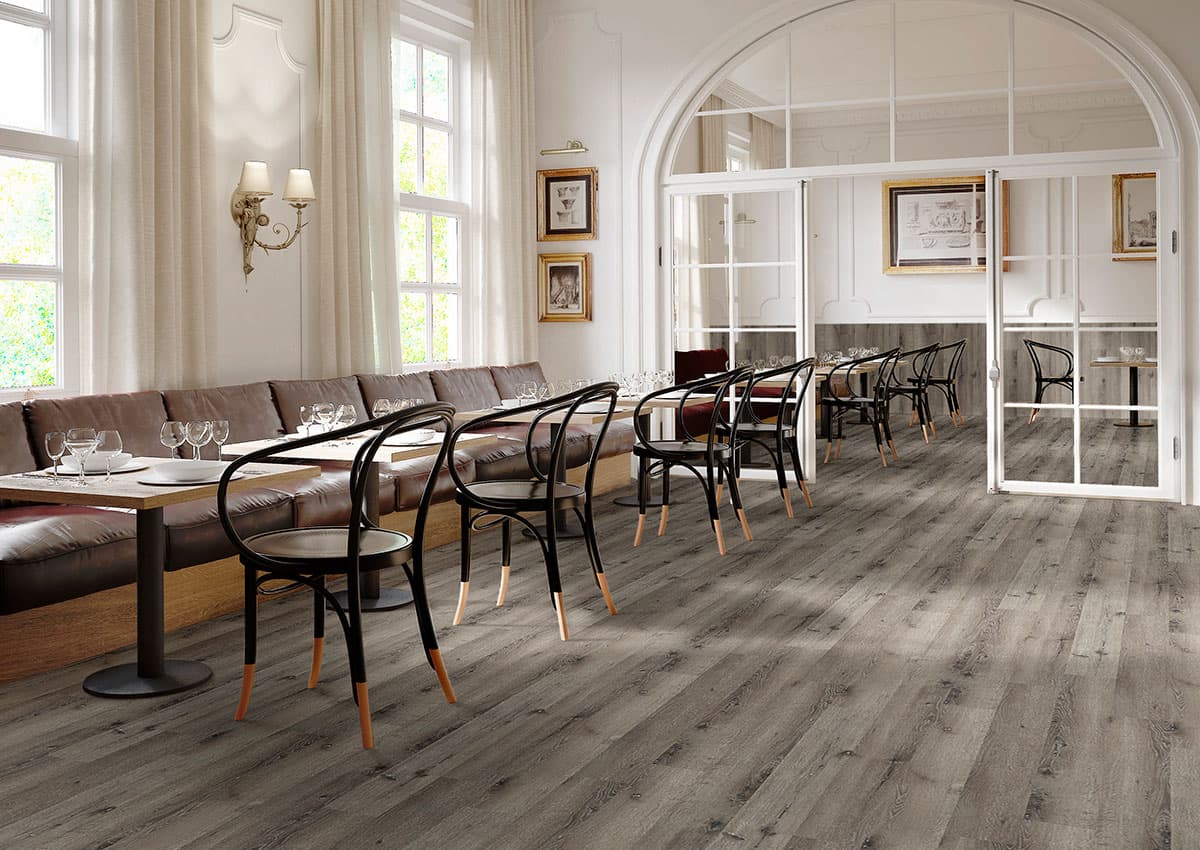 MSI Everlife Charcoal Oak Glue Down Luxury Vinyl Flooring — Glenridge Collection — detail view 3
