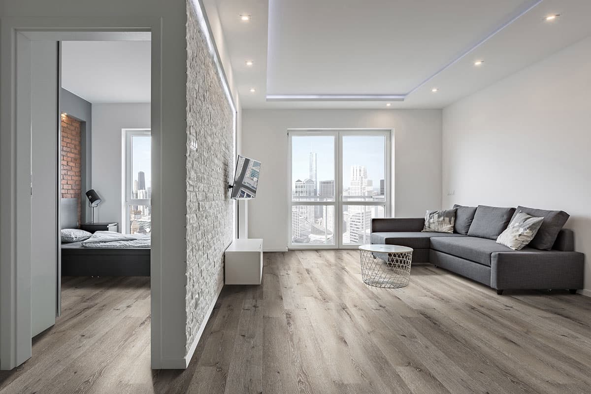MSI Everlife Charcoal Oak Glue Down Luxury Vinyl Flooring — Katavia Collection — detail view 3