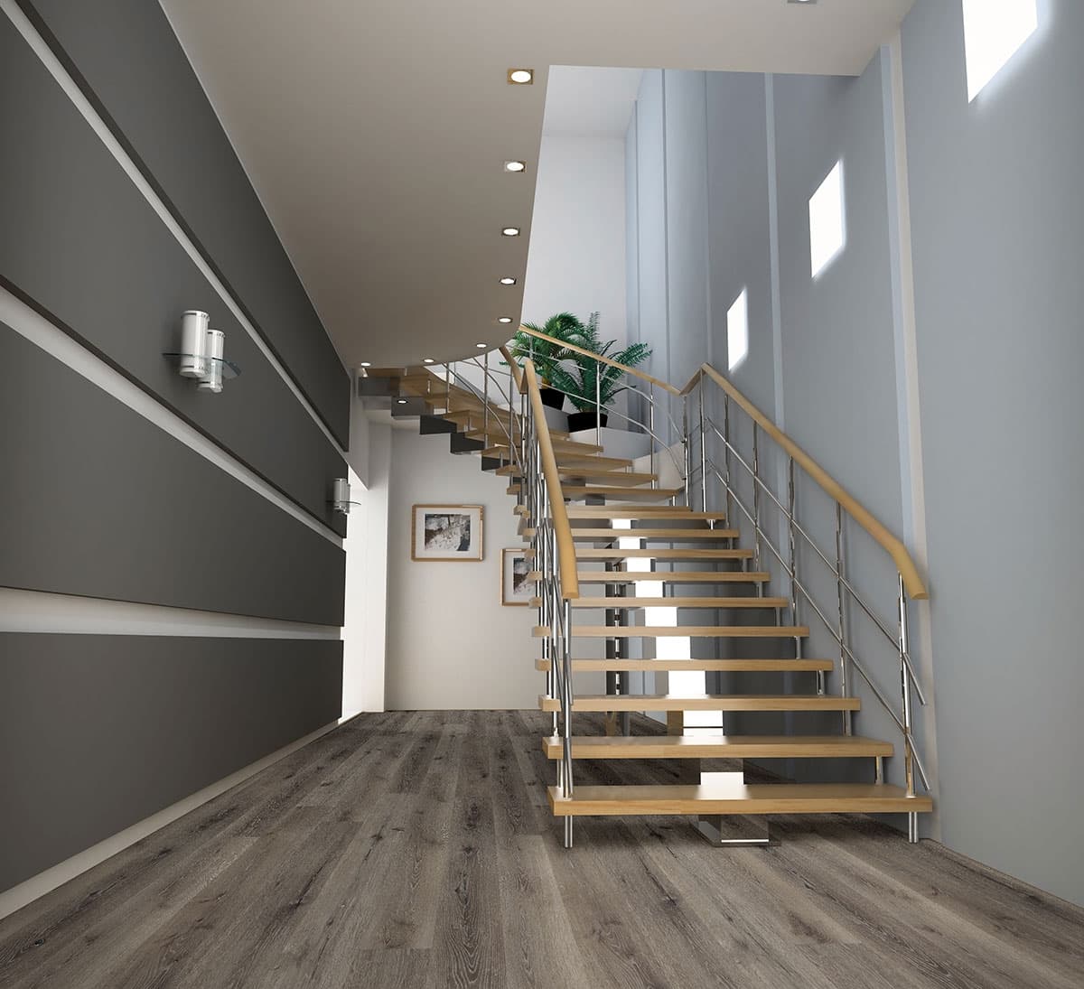 MSI Everlife Charcoal Oak Glue Down Luxury Vinyl Flooring — Wilmont Collection — detail view 5