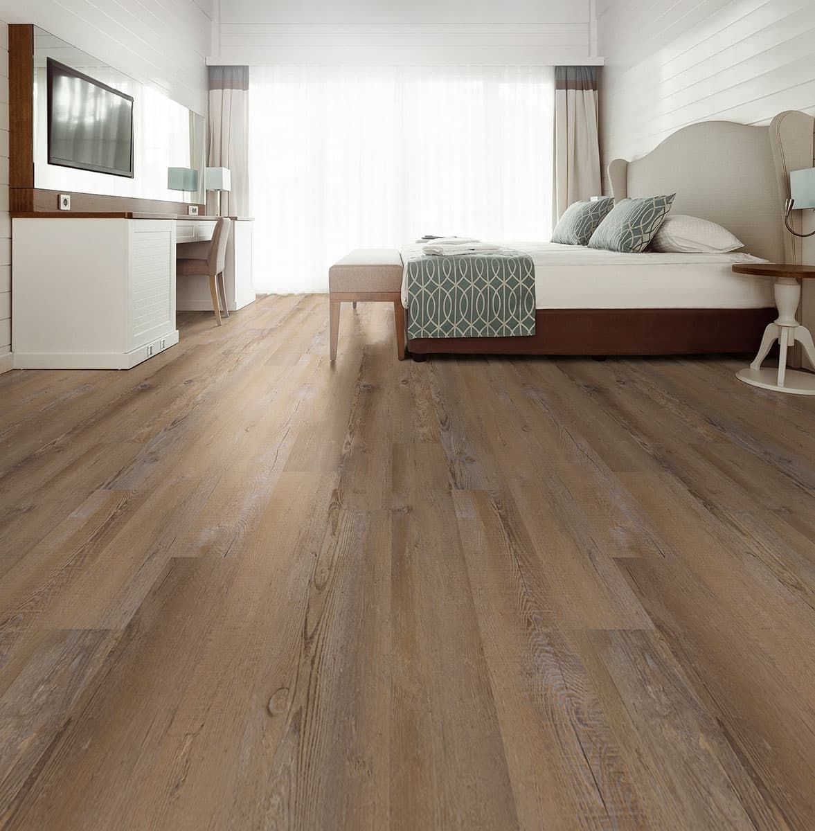 MSI Everlife Lime Washed Oak Glue Down Luxury Vinyl Flooring — Glenridge Collection