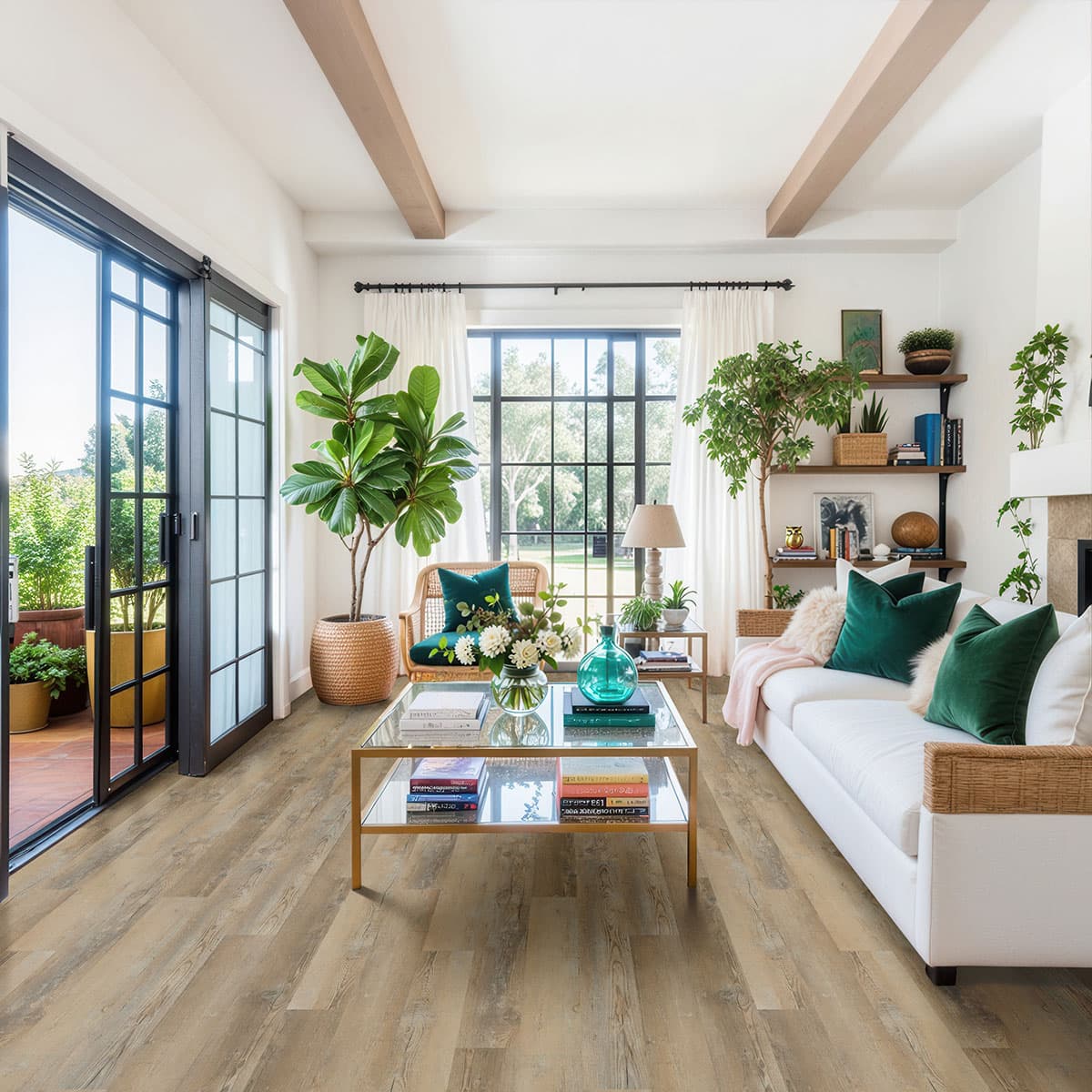 MSI Everlife Lime Washed Oak Glue Down Luxury Vinyl Flooring — Katavia Collection — detail view 5