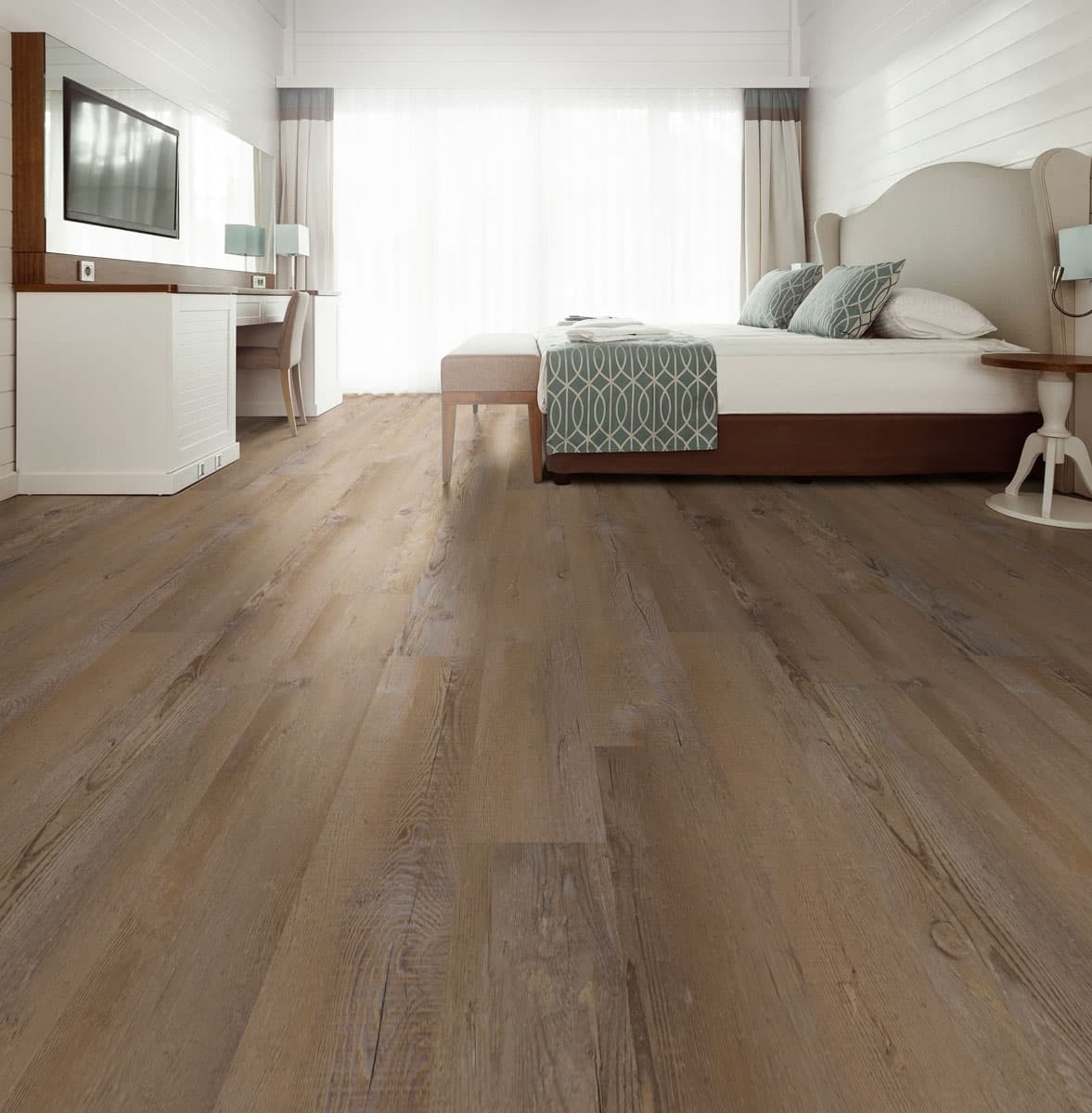 MSI Everlife Lime Washed Oak Glue Down Luxury Vinyl Flooring — Wilmont Collection
