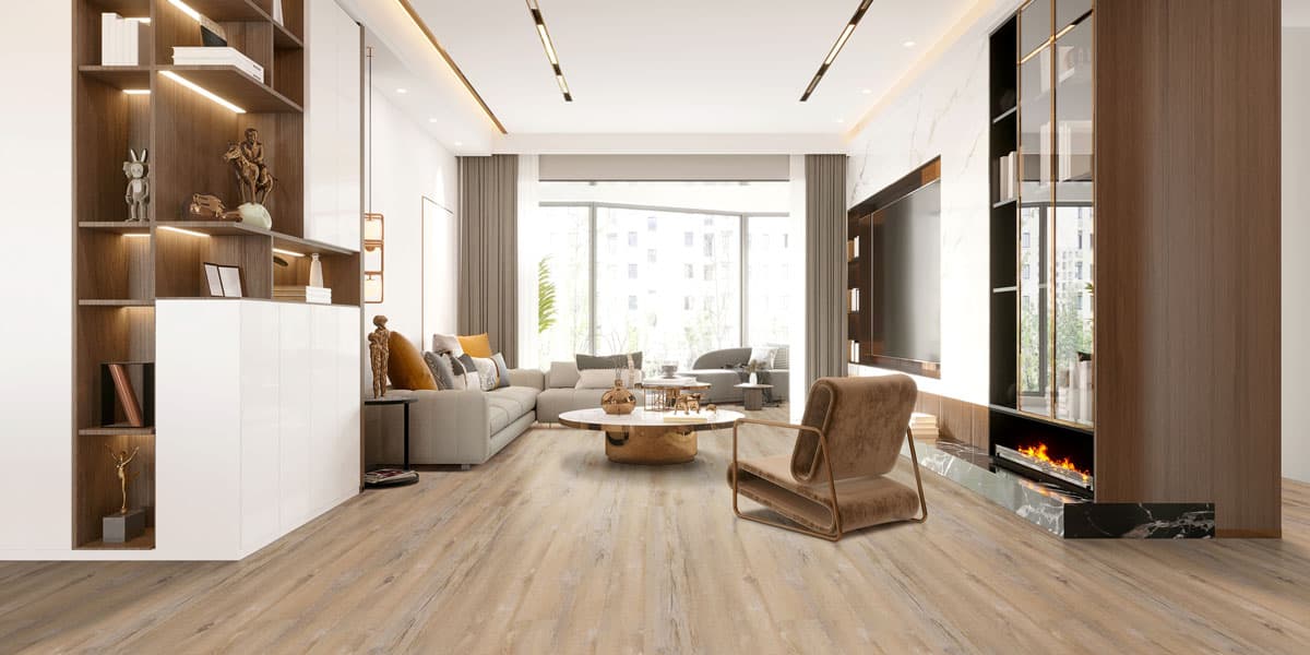 MSI Everlife Lime Washed Oak Glue Down Luxury Vinyl Flooring — Wilmont Collection — detail view 3