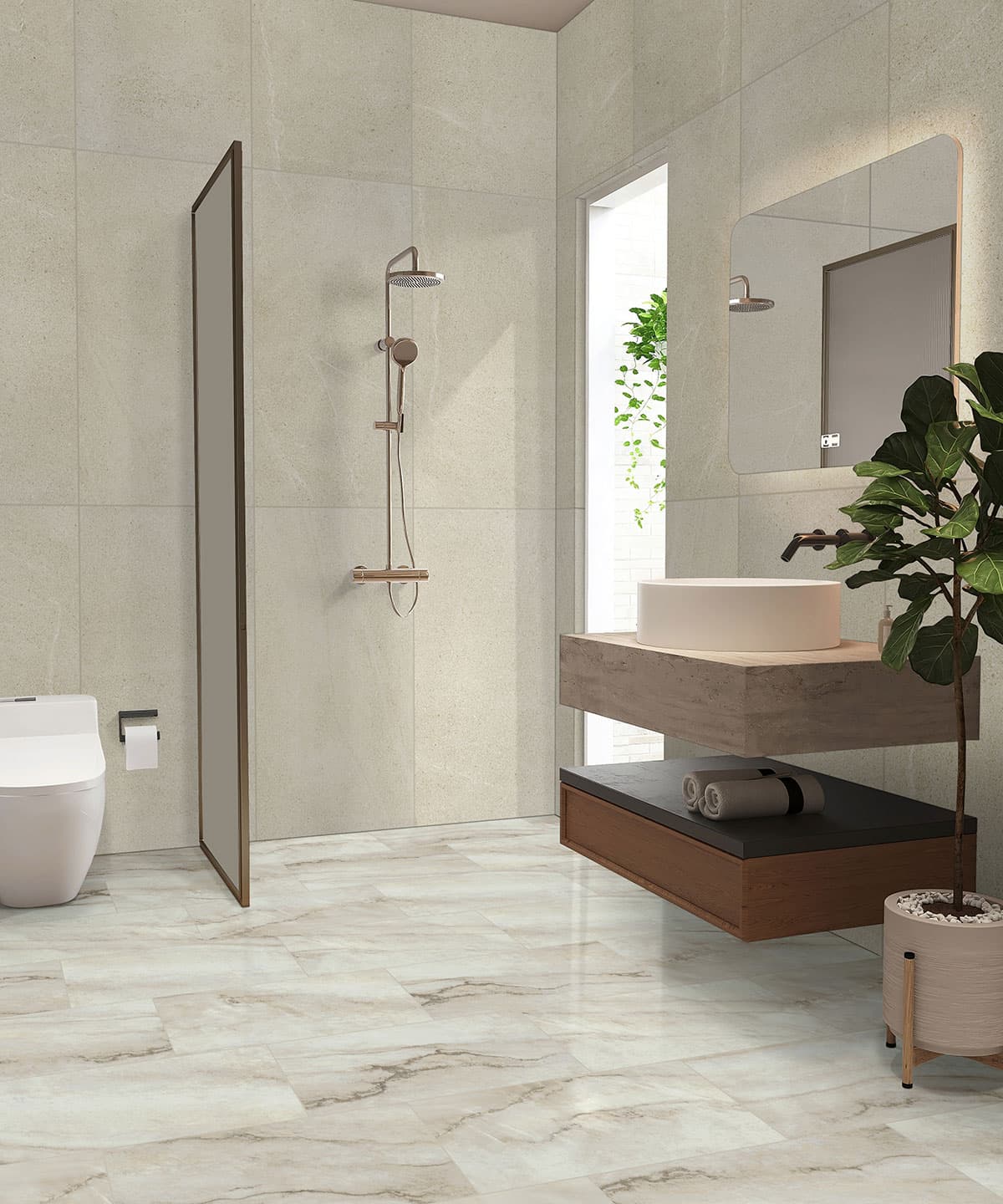 MSI Everlife Quarzo Taj Glue Down Luxury Vinyl Flooring — Glenridge Collection — detail view 4