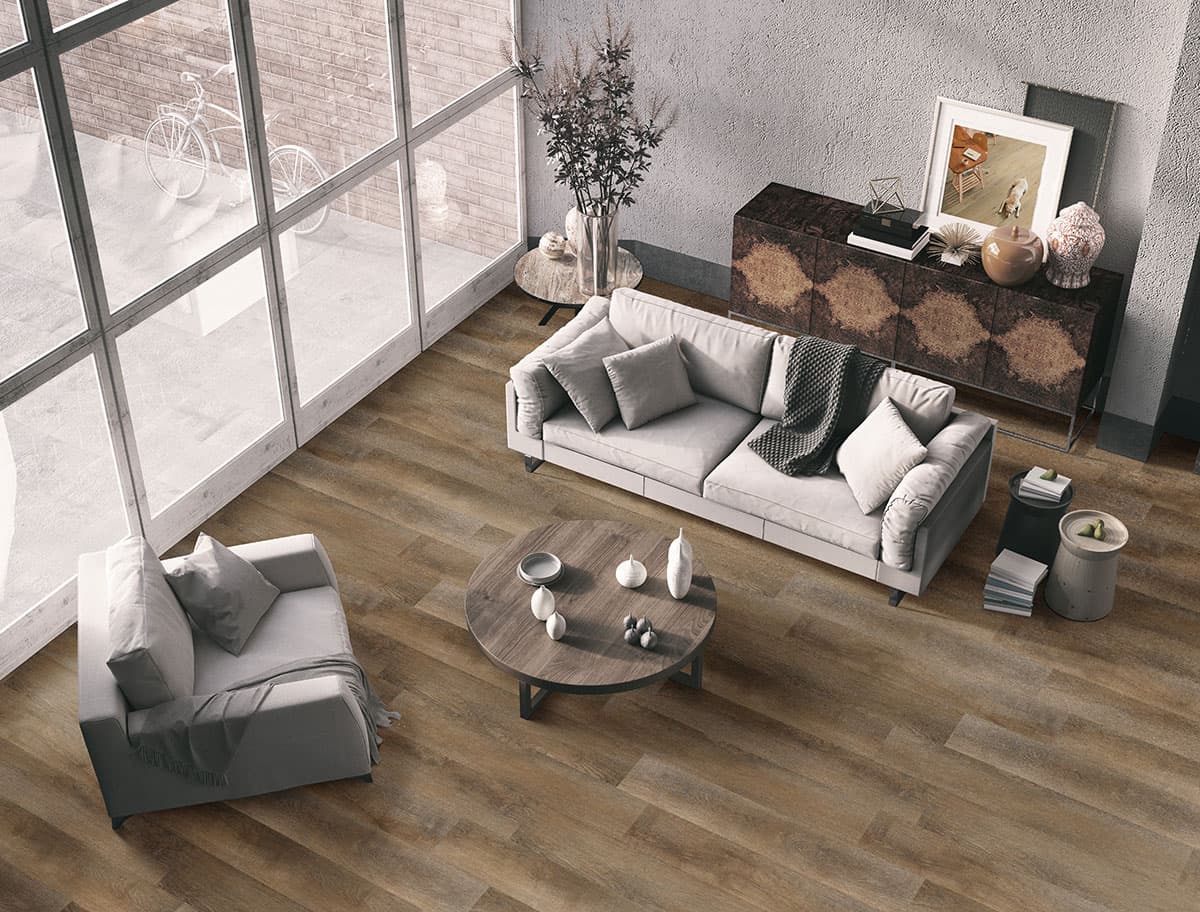 MSI Everlife Reclaimed Oak Glue Down Luxury Vinyl Flooring — Katavia Collection — detail view 3