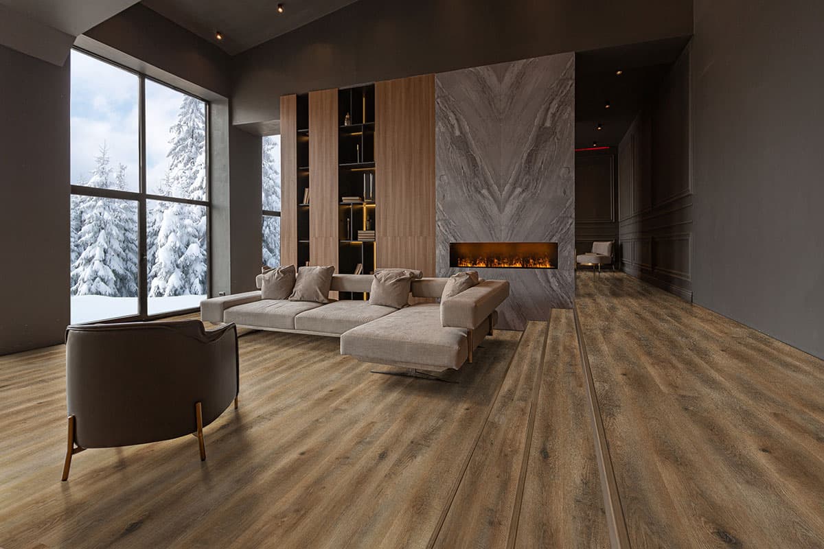 MSI Everlife Reclaimed Oak Glue Down Luxury Vinyl Flooring — Wilmont Collection — detail view 3