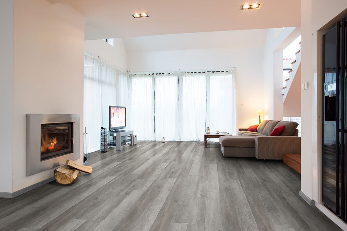 MSI Everlife Woodrift Gray Glue Down Luxury Vinyl Flooring — Katavia Collection — detail view 3