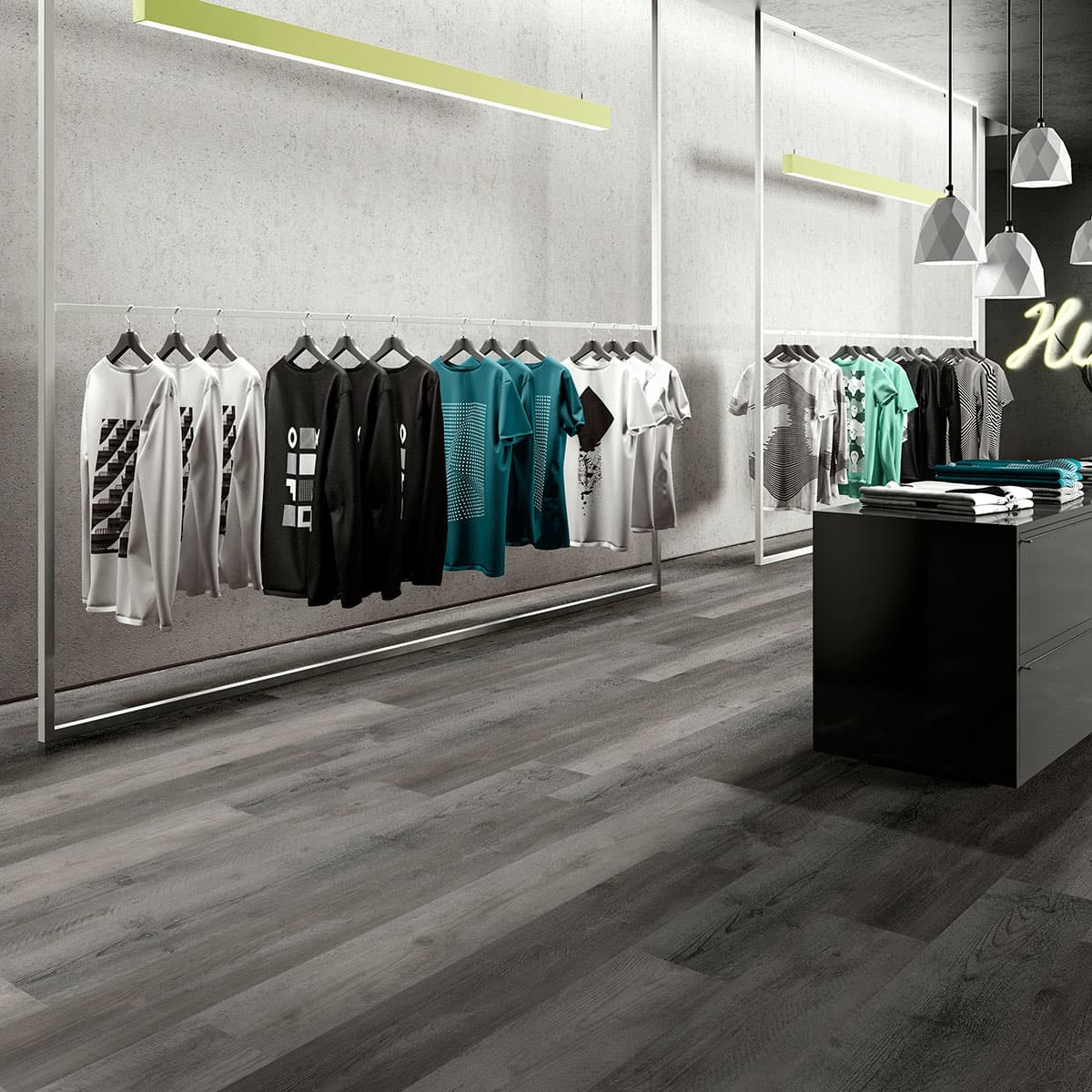 MSI Everlife Woodrift Gray Glue Down Luxury Vinyl Flooring — Wilmont Collection