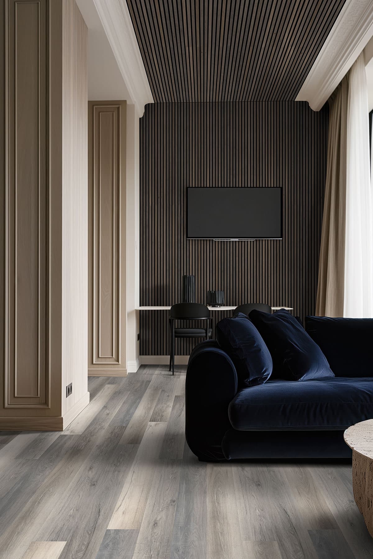 MSI Everlife Hybrid Malton 100% Waterproof Hybrid Rigid Core Flooring — Smithcliffs Collection — installed in room