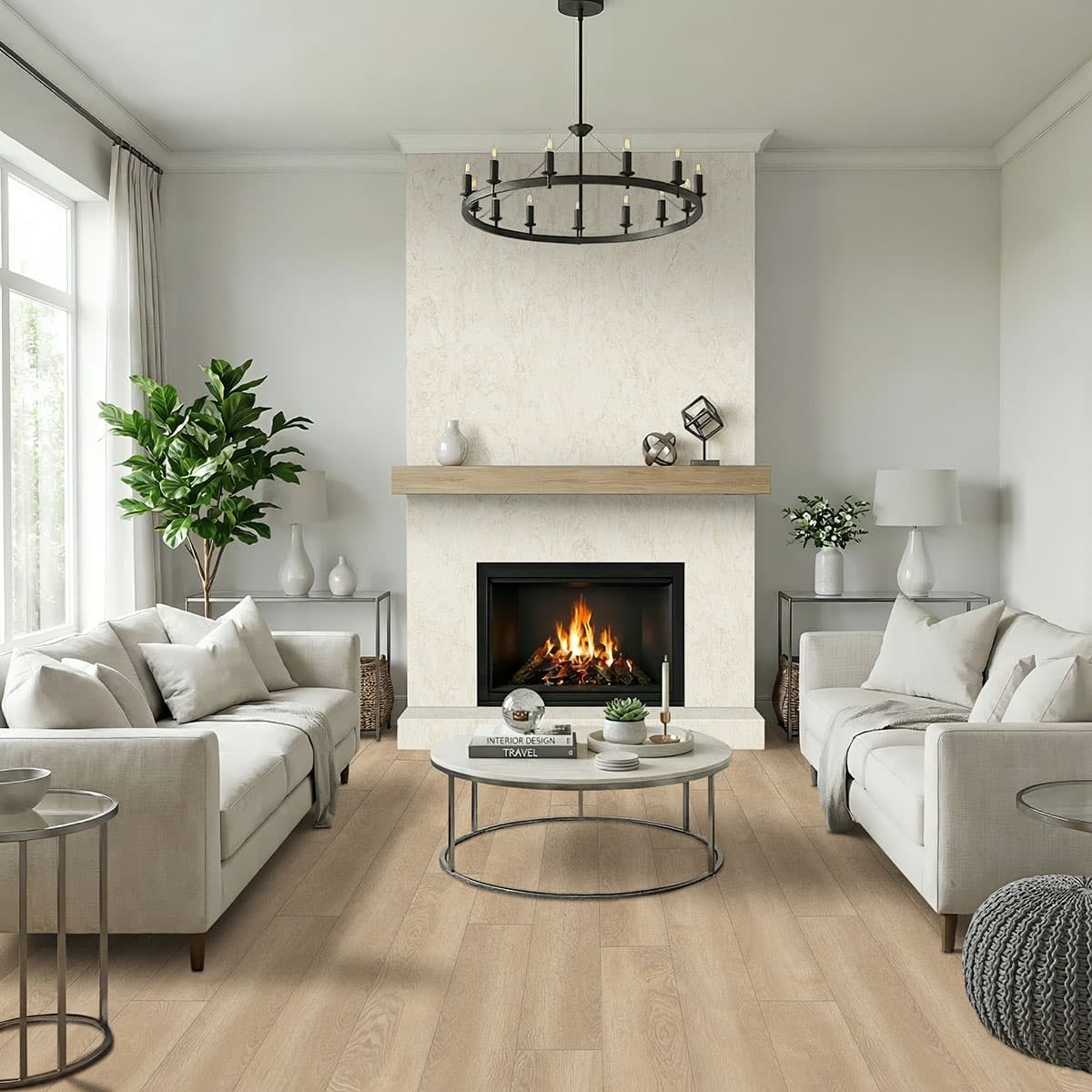 MSI Everlife Hybrid Schertz Oak 100% Waterproof Hybrid Rigid Core Flooring — Shorecliffs Collection